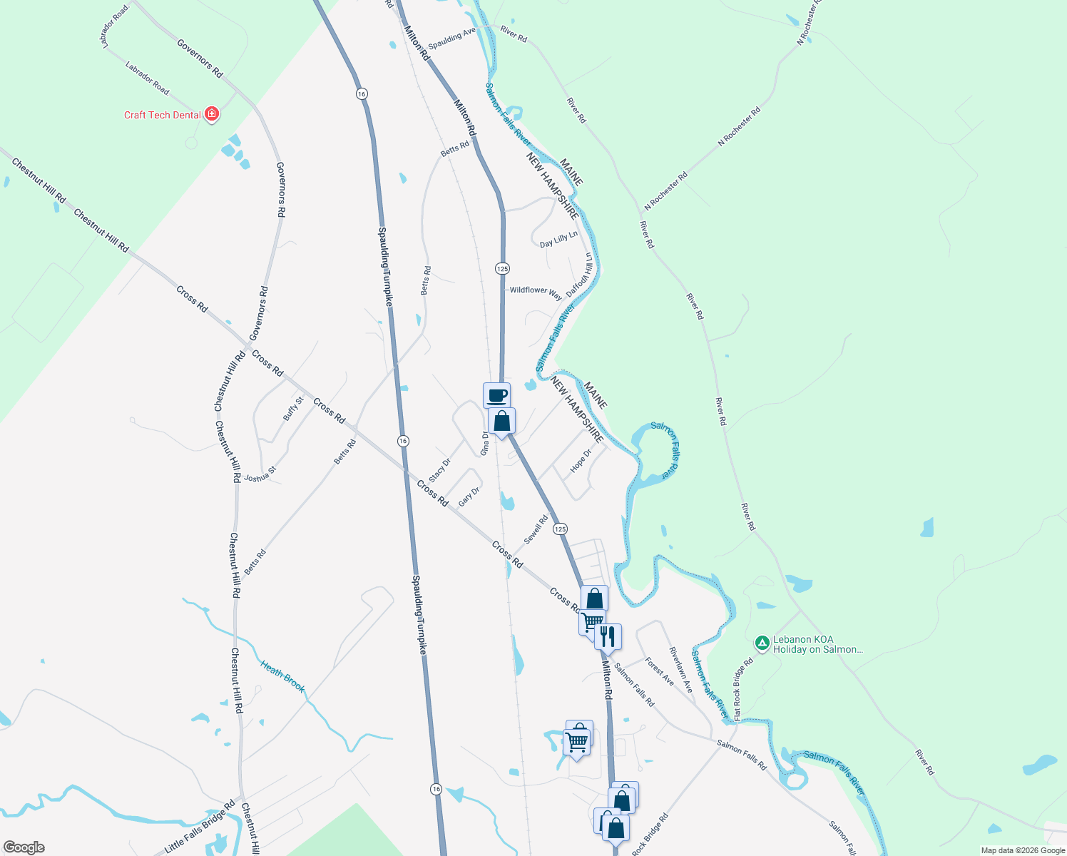 map of restaurants, bars, coffee shops, grocery stores, and more near 36 Melrose Drive in Rochester