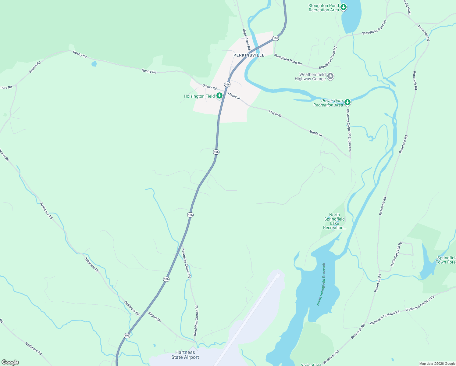 map of restaurants, bars, coffee shops, grocery stores, and more near 122 Bean Hill Lane in Weathersfield