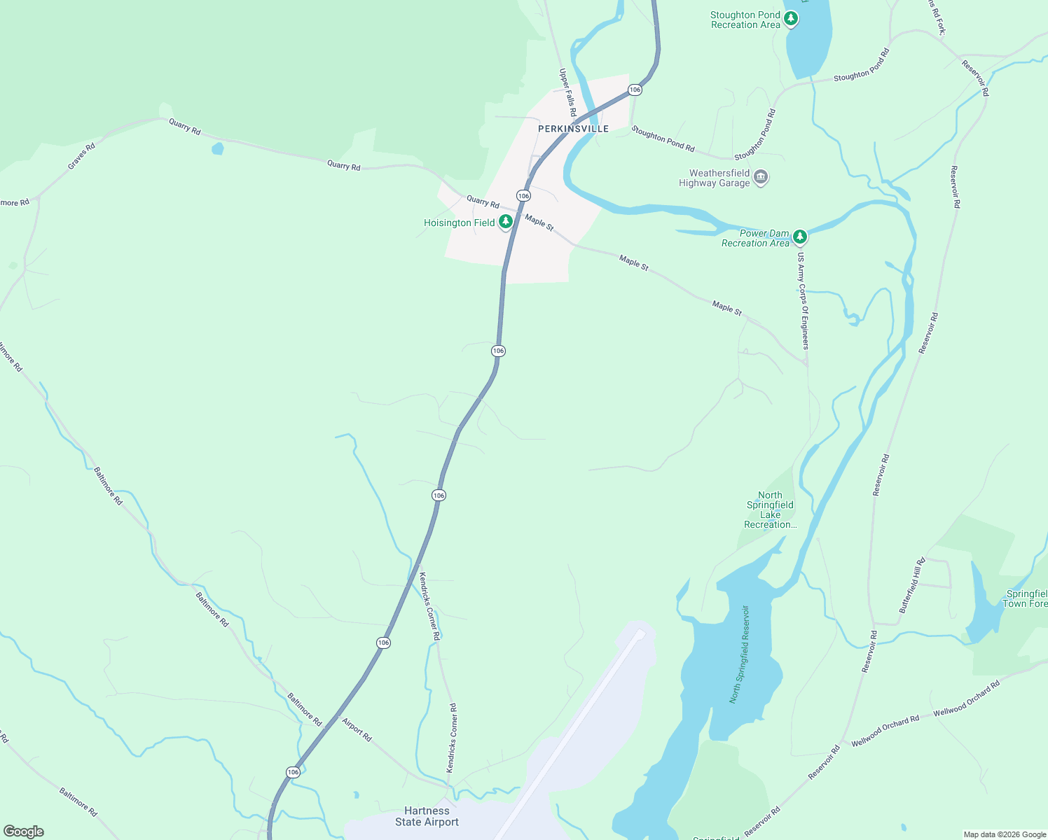 map of restaurants, bars, coffee shops, grocery stores, and more near 122 Bean Hill Lane in Weathersfield