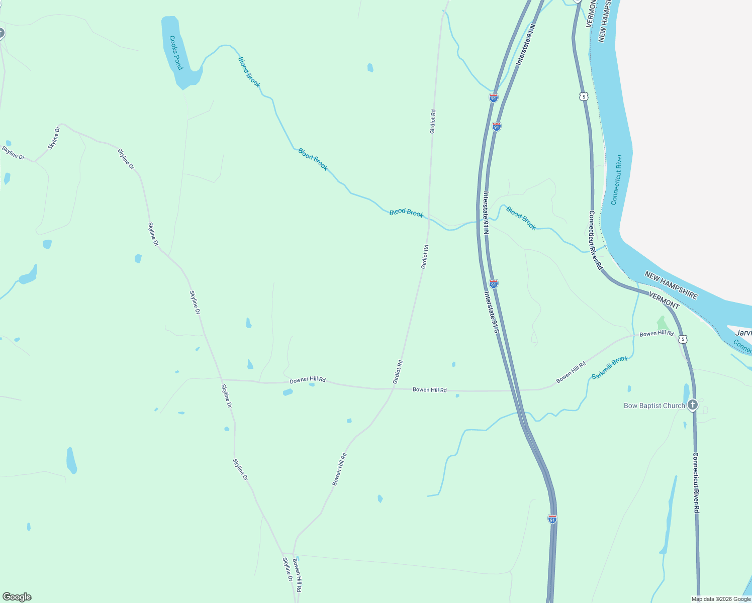 map of restaurants, bars, coffee shops, grocery stores, and more near 248 Girdlot Road in Weathersfield