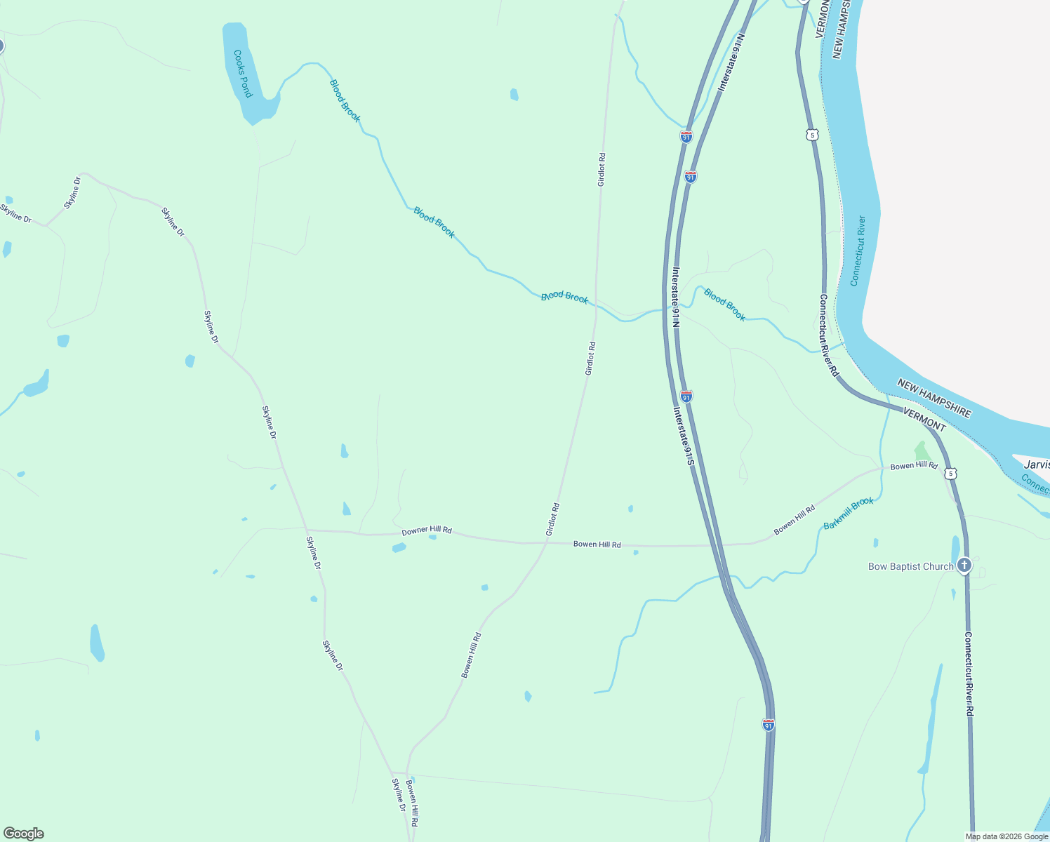 map of restaurants, bars, coffee shops, grocery stores, and more near 248 Girdlot Road in Weathersfield