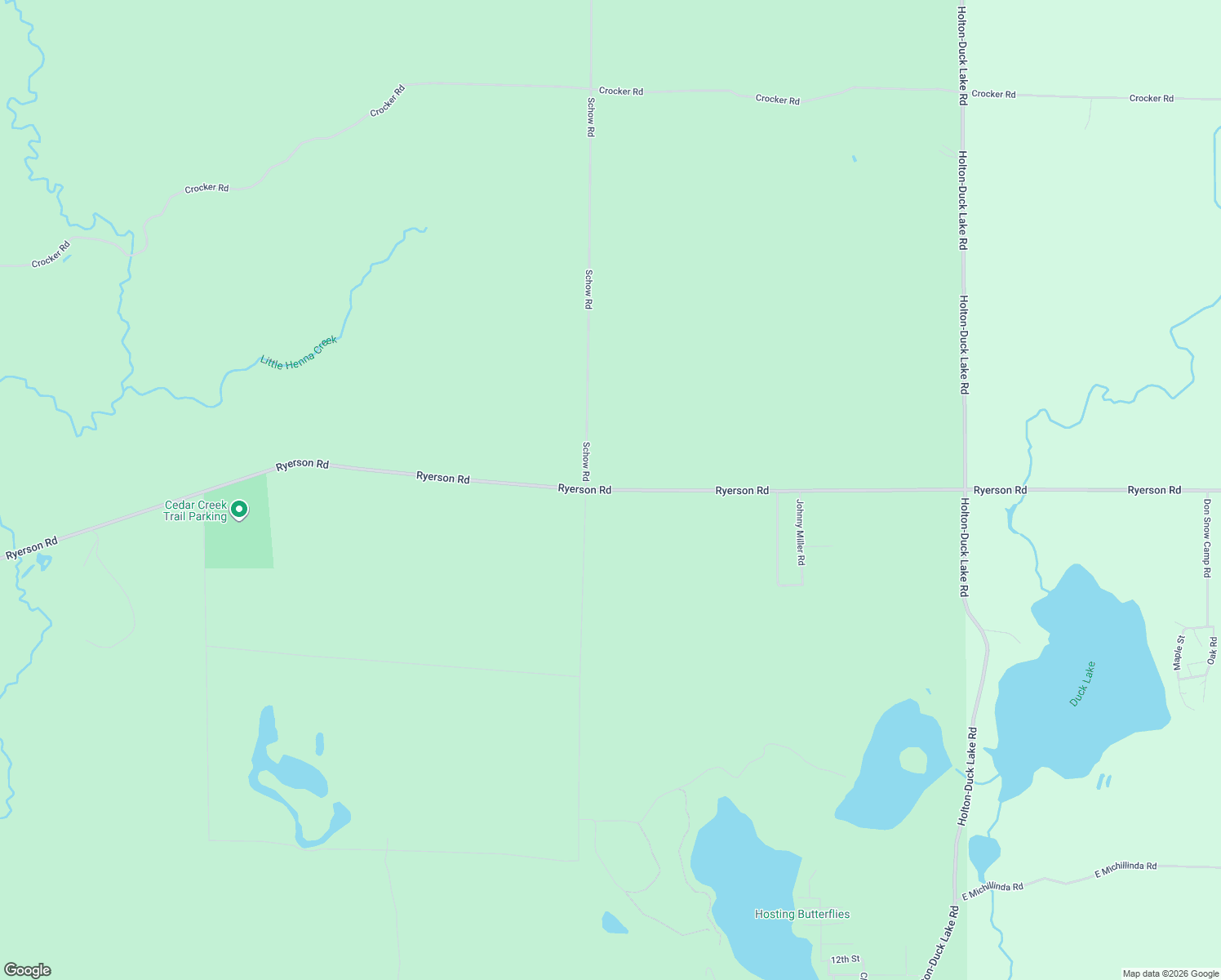 map of restaurants, bars, coffee shops, grocery stores, and more near 6049 Ryerson Road in Twin Lake