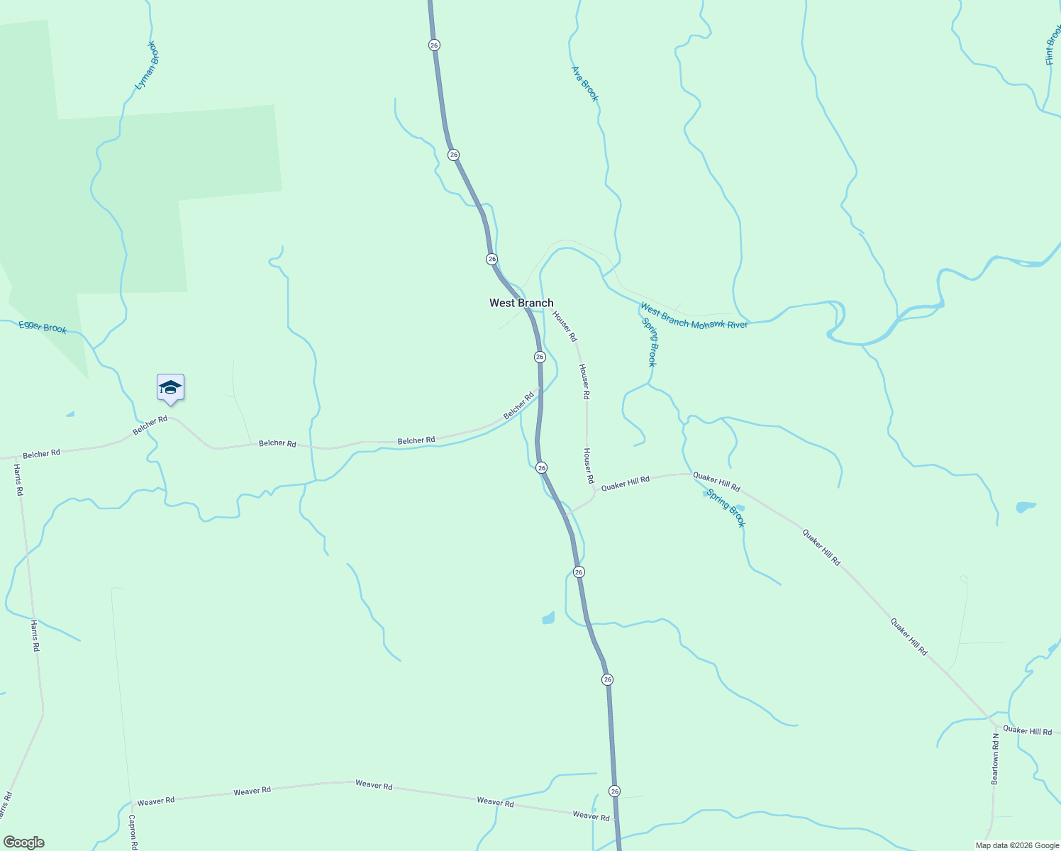 map of restaurants, bars, coffee shops, grocery stores, and more near 10441 State Route 26 in Ava