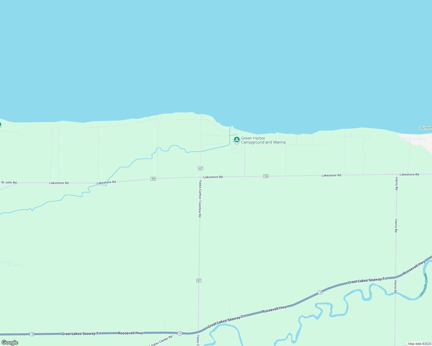 map of restaurants, bars, coffee shops, grocery stores, and more near 12773 Lakeshore Road in Lyndonville