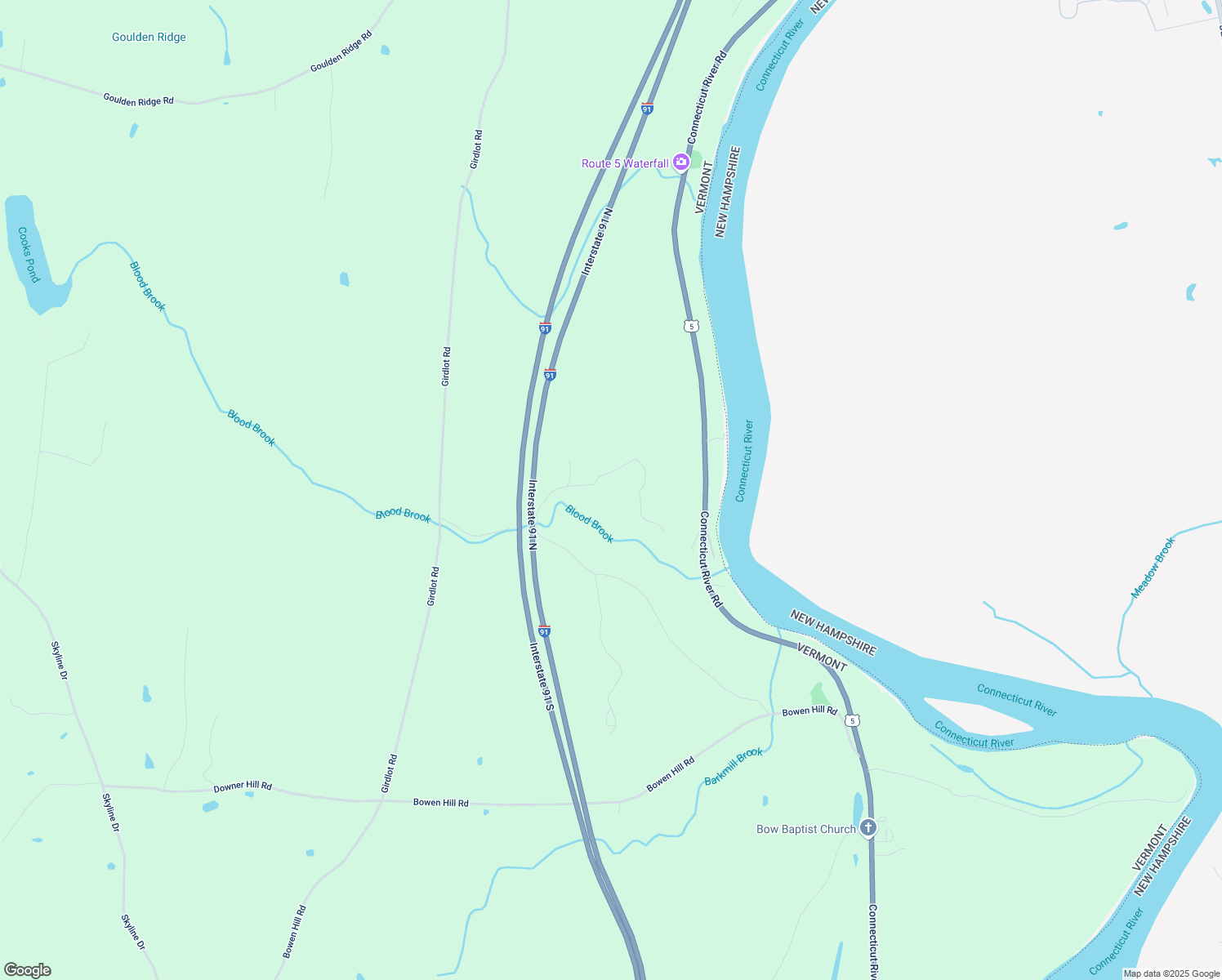 map of restaurants, bars, coffee shops, grocery stores, and more near 1079 Roberts Road in Weathersfield