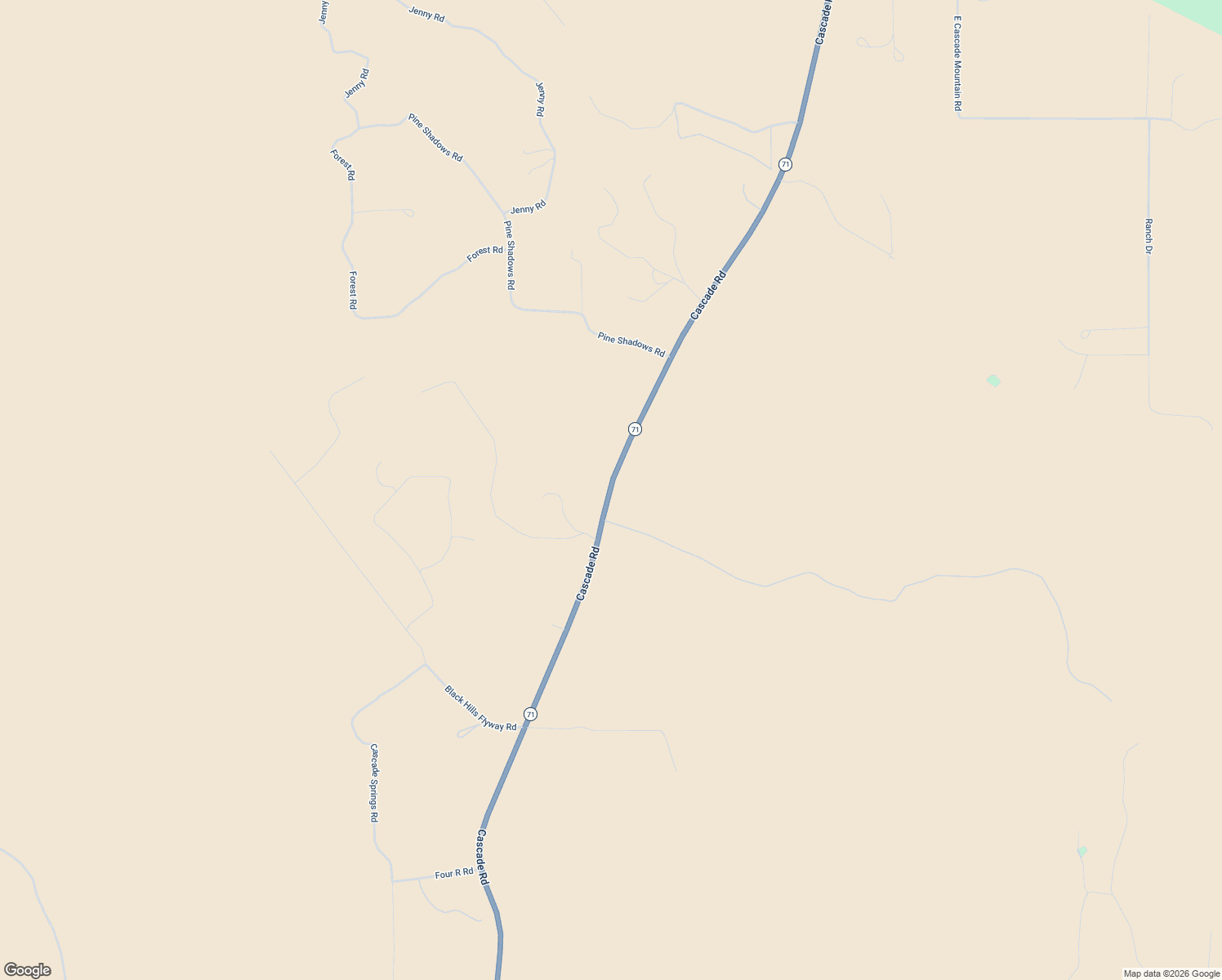 map of restaurants, bars, coffee shops, grocery stores, and more near 1711 Cascade Road in Hot Springs