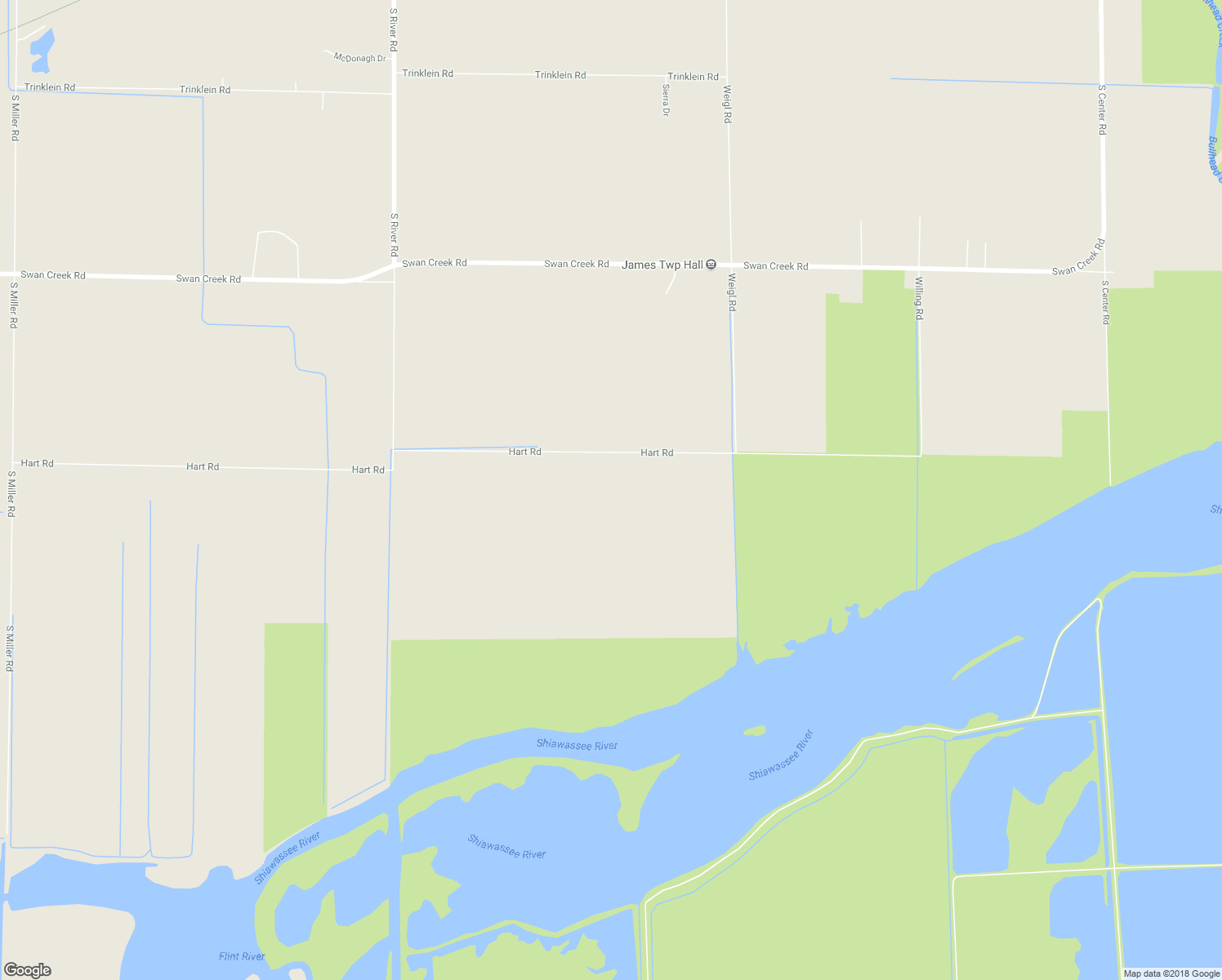 map of restaurants, bars, coffee shops, grocery stores, and more near 6333 Hart Road in Saginaw