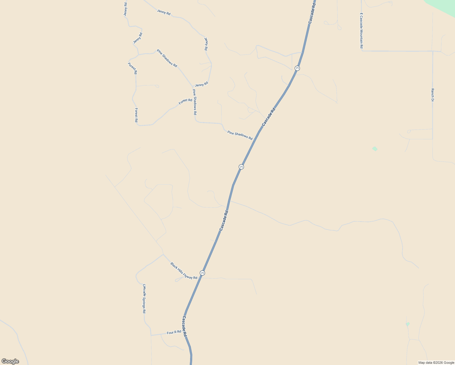 map of restaurants, bars, coffee shops, grocery stores, and more near 1711 Cascade Road in Hot Springs