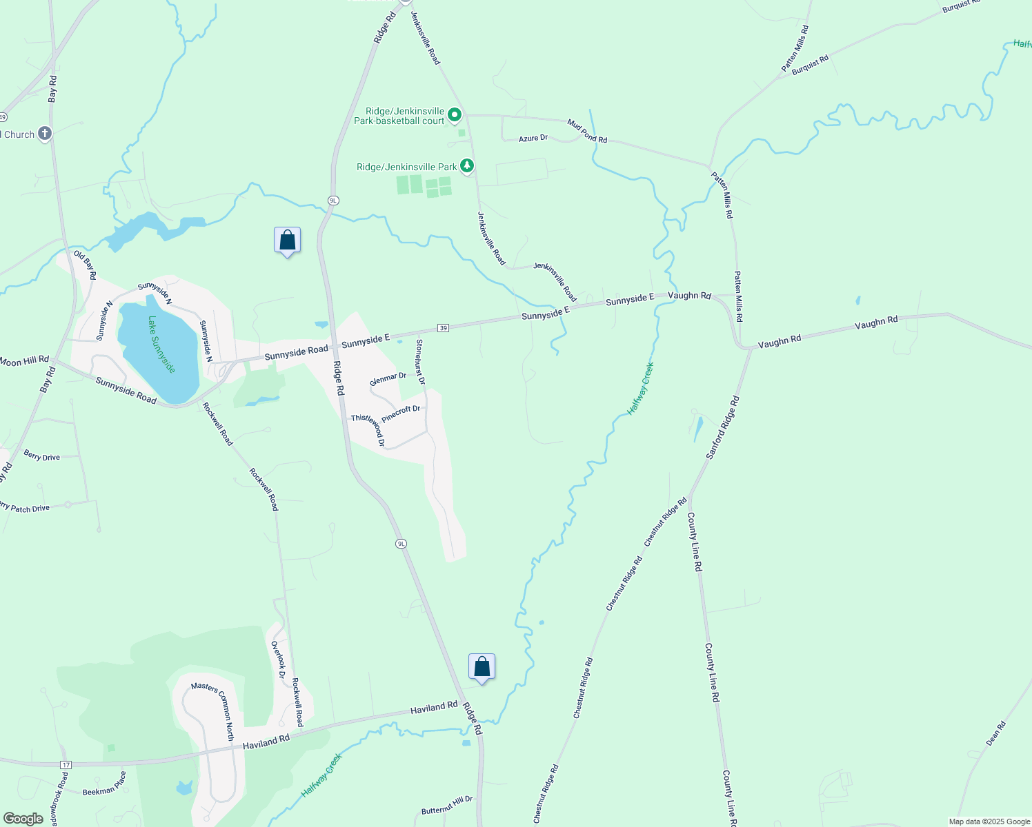 map of restaurants, bars, coffee shops, grocery stores, and more near 15 Brookfield Run in Queensbury