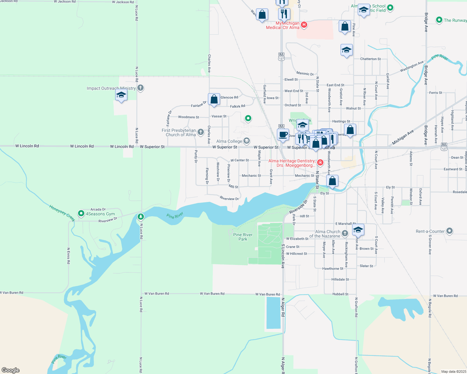 800 Mill Street, Alma MI Walk Score