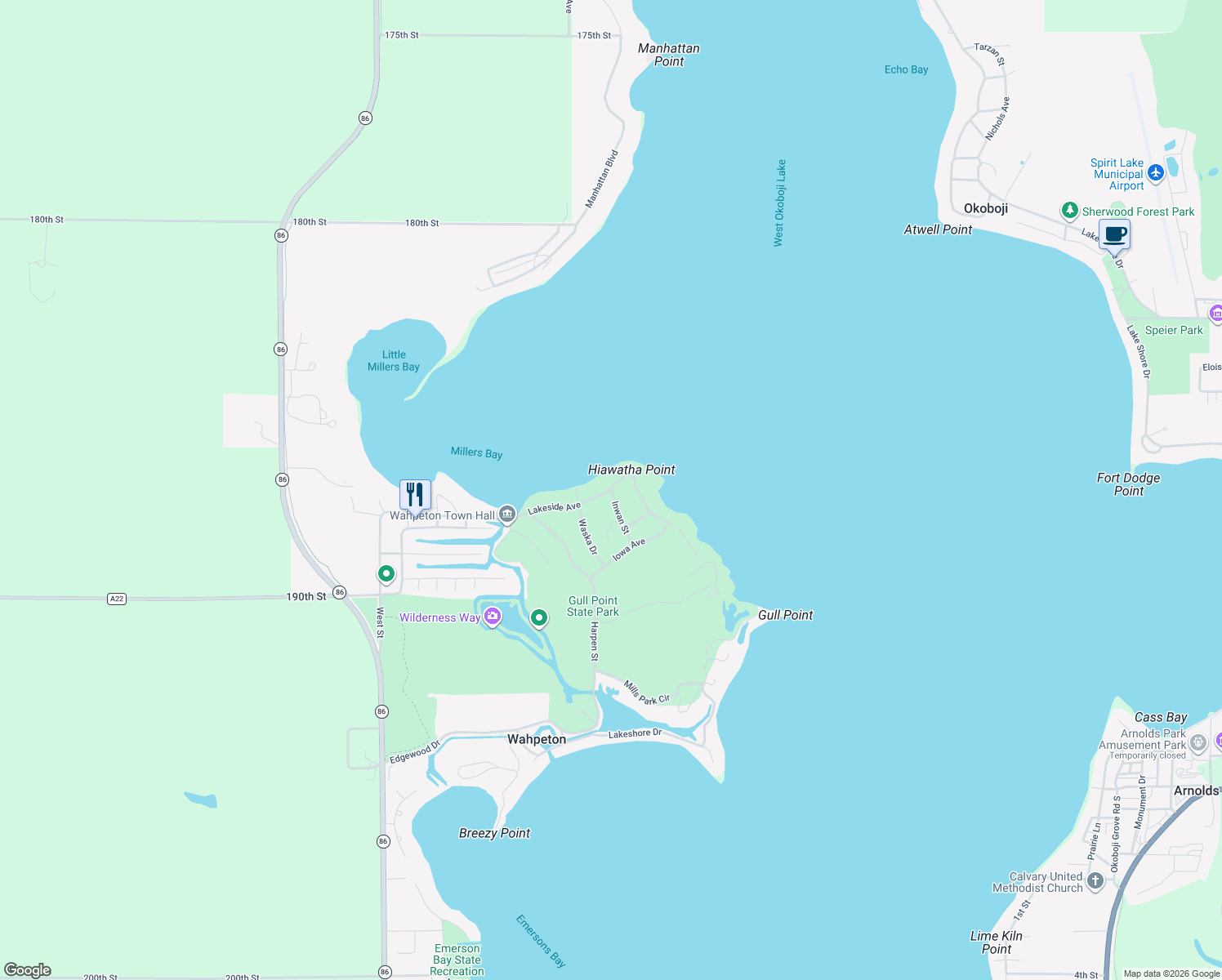 map of restaurants, bars, coffee shops, grocery stores, and more near 2298 Lakeside Ave in Milford