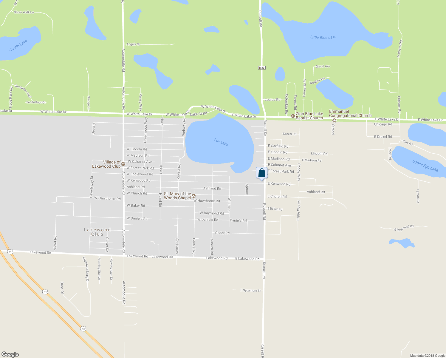 map of restaurants, bars, coffee shops, grocery stores, and more near 41 West Englewood Avenue in Twin Lake
