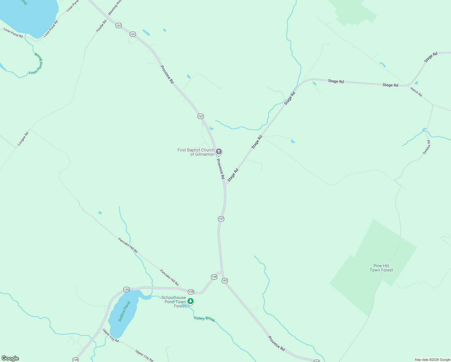 map of restaurants, bars, coffee shops, grocery stores, and more near 1517 Province Road in Gilmanton