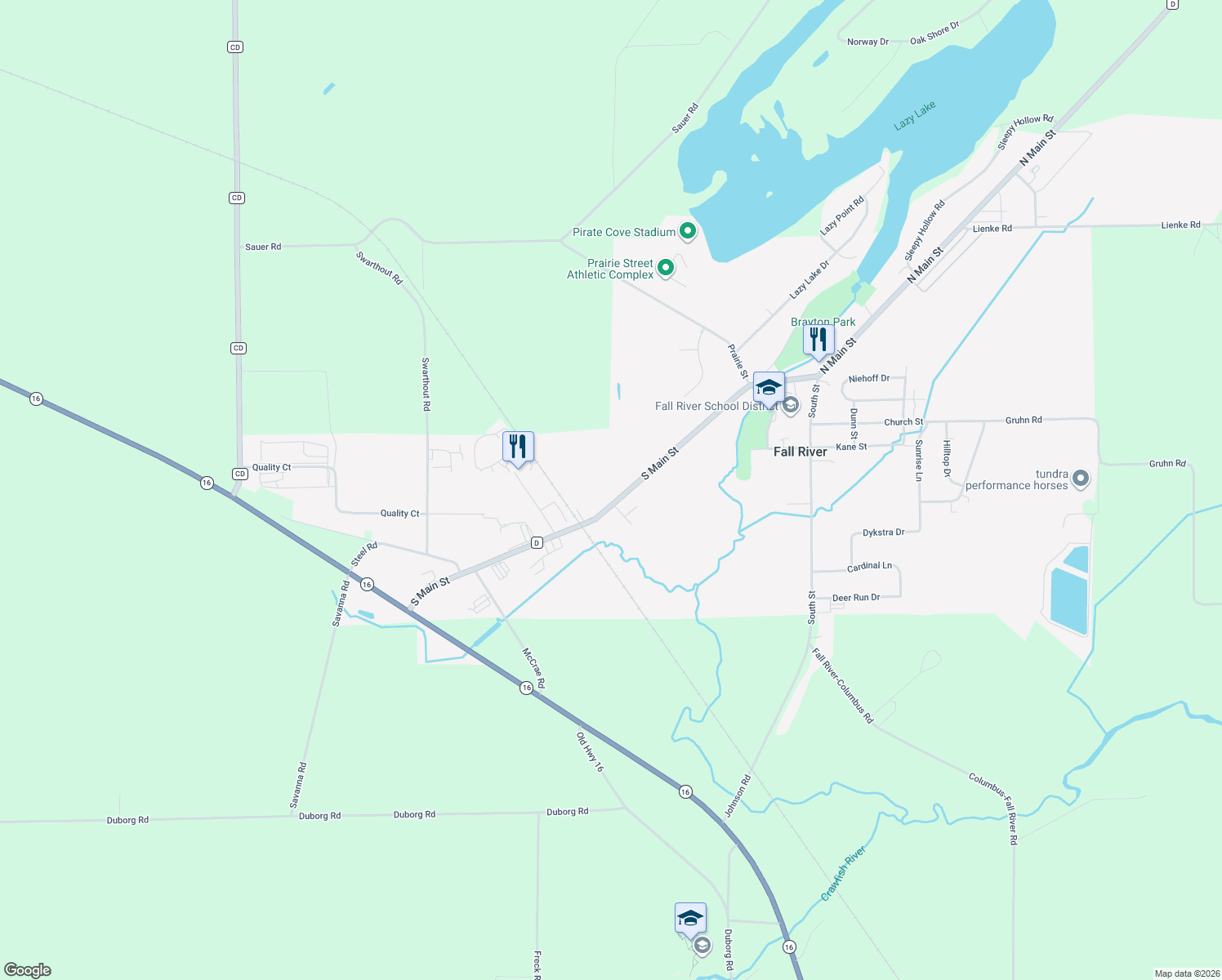 map of restaurants, bars, coffee shops, grocery stores, and more near 432 S Main St in Fall River