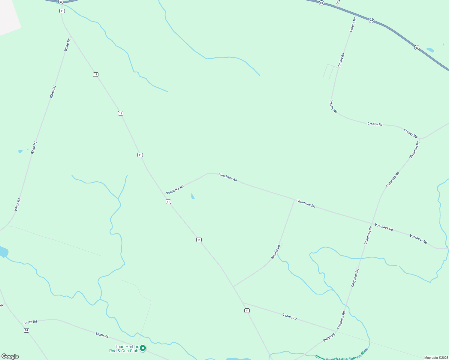 map of restaurants, bars, coffee shops, grocery stores, and more near 871 Voorhees Road in Parish