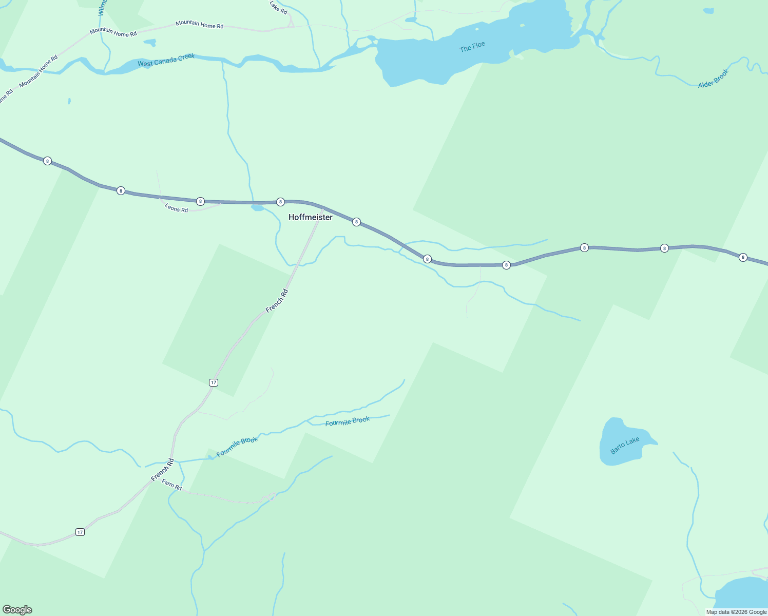 map of restaurants, bars, coffee shops, grocery stores, and more near 774 New York 8 in Hoffmeister