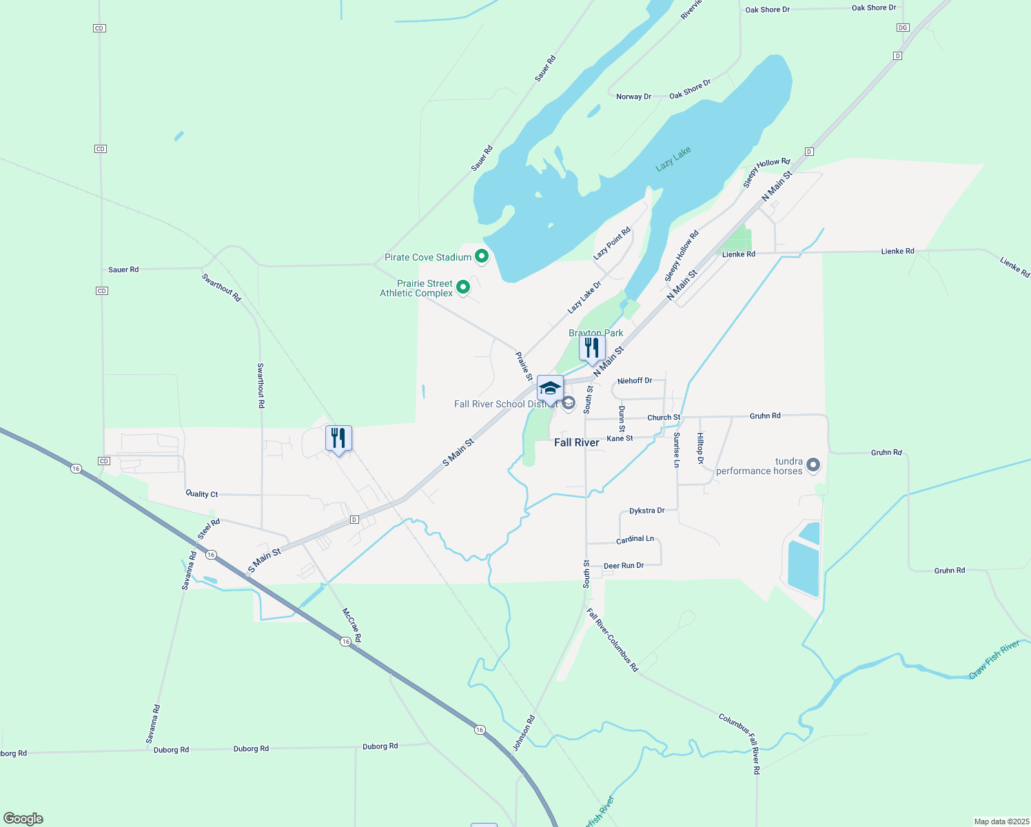 map of restaurants, bars, coffee shops, grocery stores, and more near 133 S Main St in Fall River