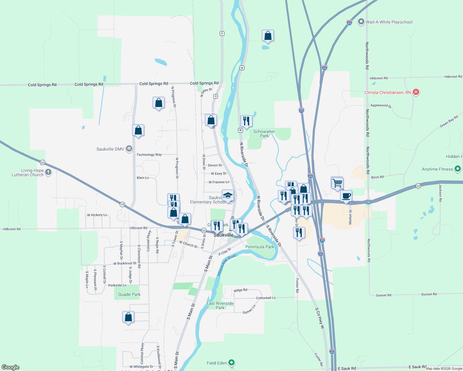 101 West Fransee Lane, Saukville WI Walk Score