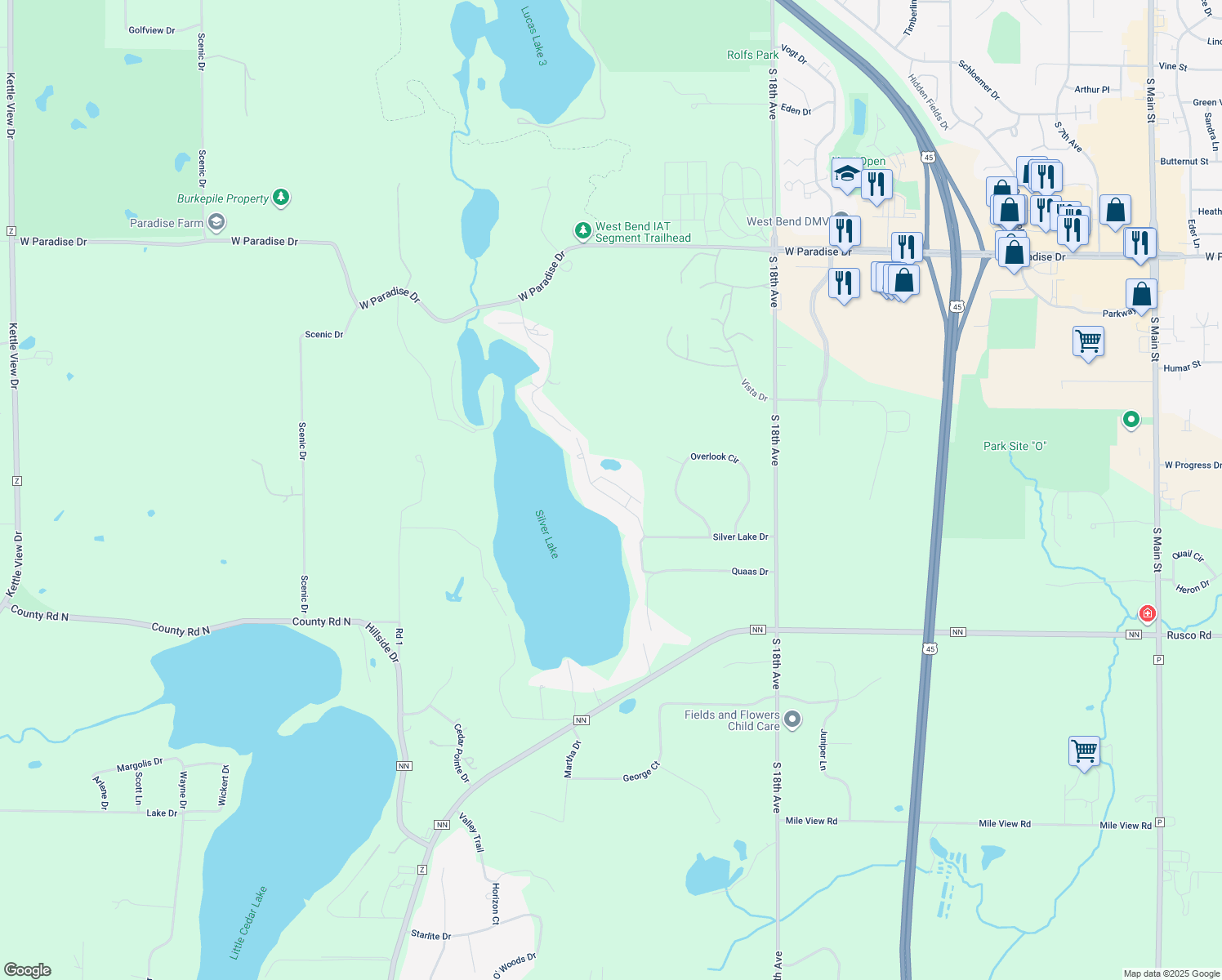 Silver Lake Drive, West Bend WI Walk Score