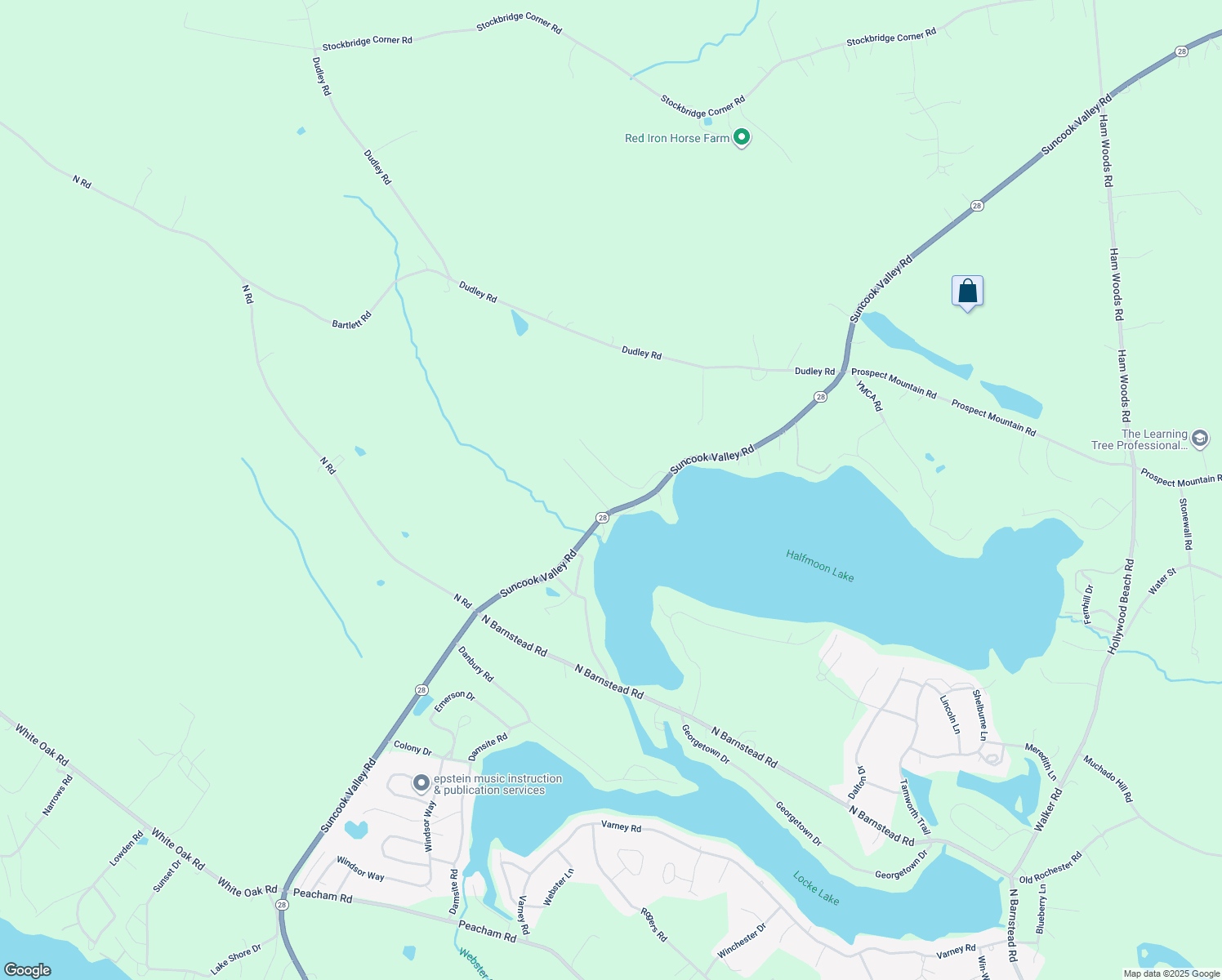 map of restaurants, bars, coffee shops, grocery stores, and more near 1426 Suncook Valley Road in Barnstead
