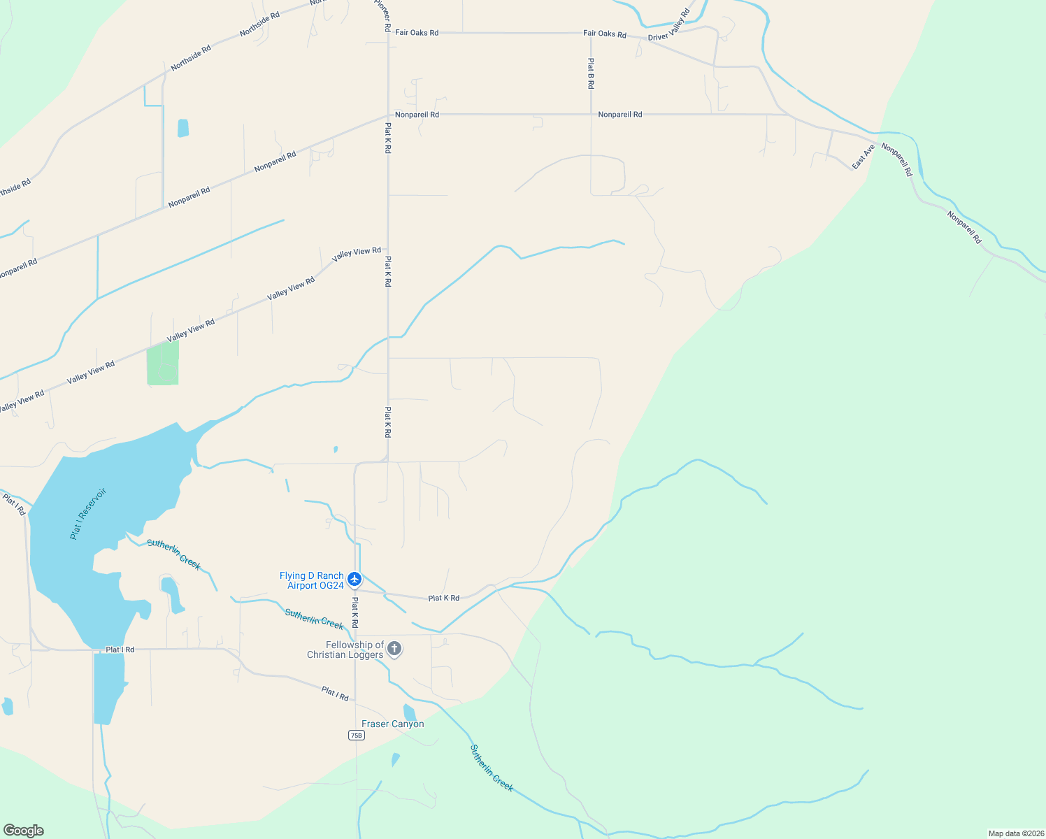 map of restaurants, bars, coffee shops, grocery stores, and more near 489 Fir Vista Road in Sutherlin