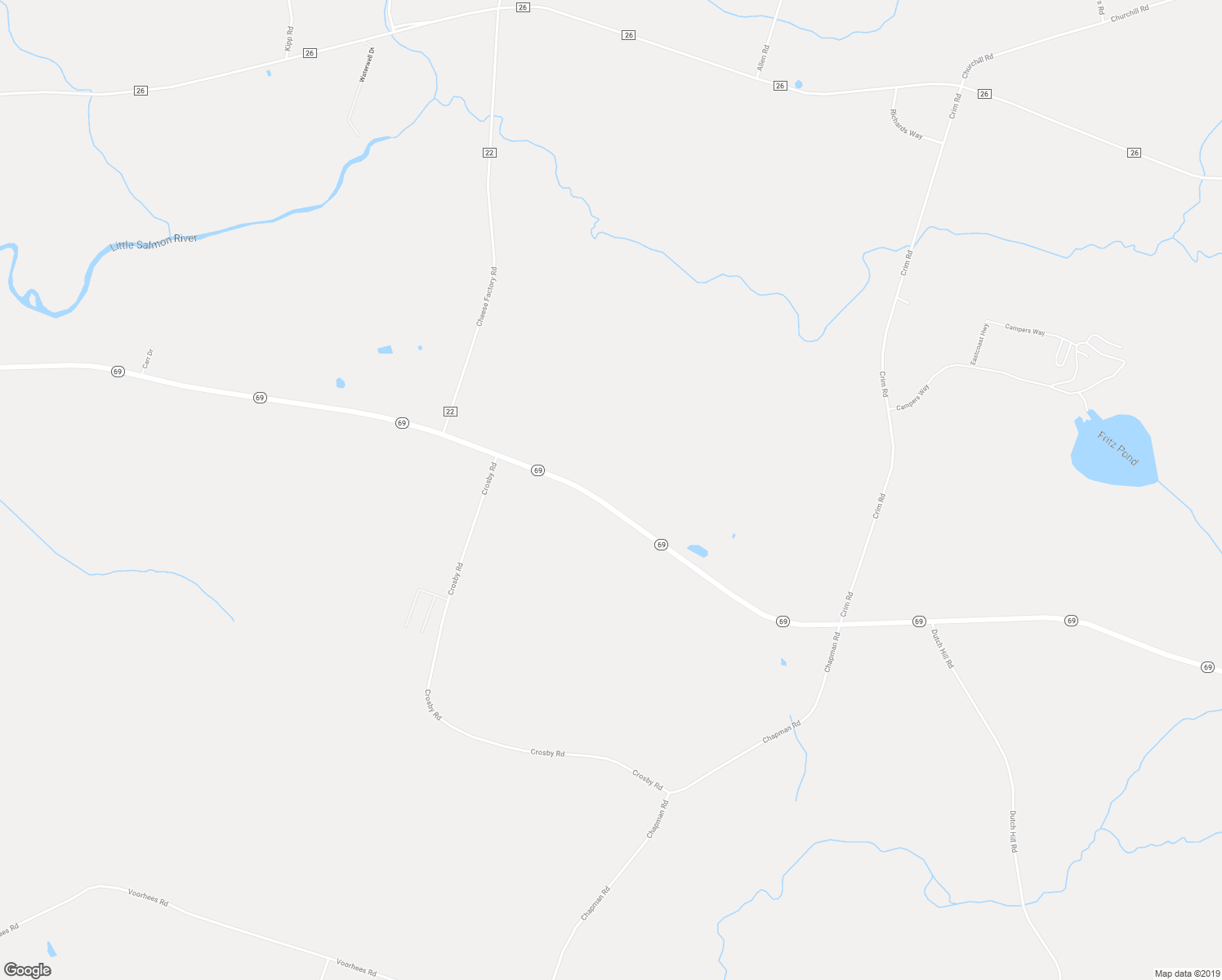 map of restaurants, bars, coffee shops, grocery stores, and more near 2216 New York 69 in Parish