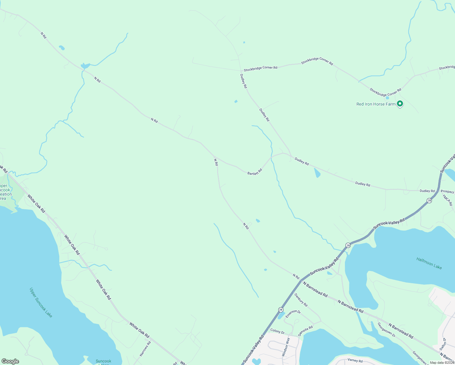 map of restaurants, bars, coffee shops, grocery stores, and more near 191 North Road in Barnstead