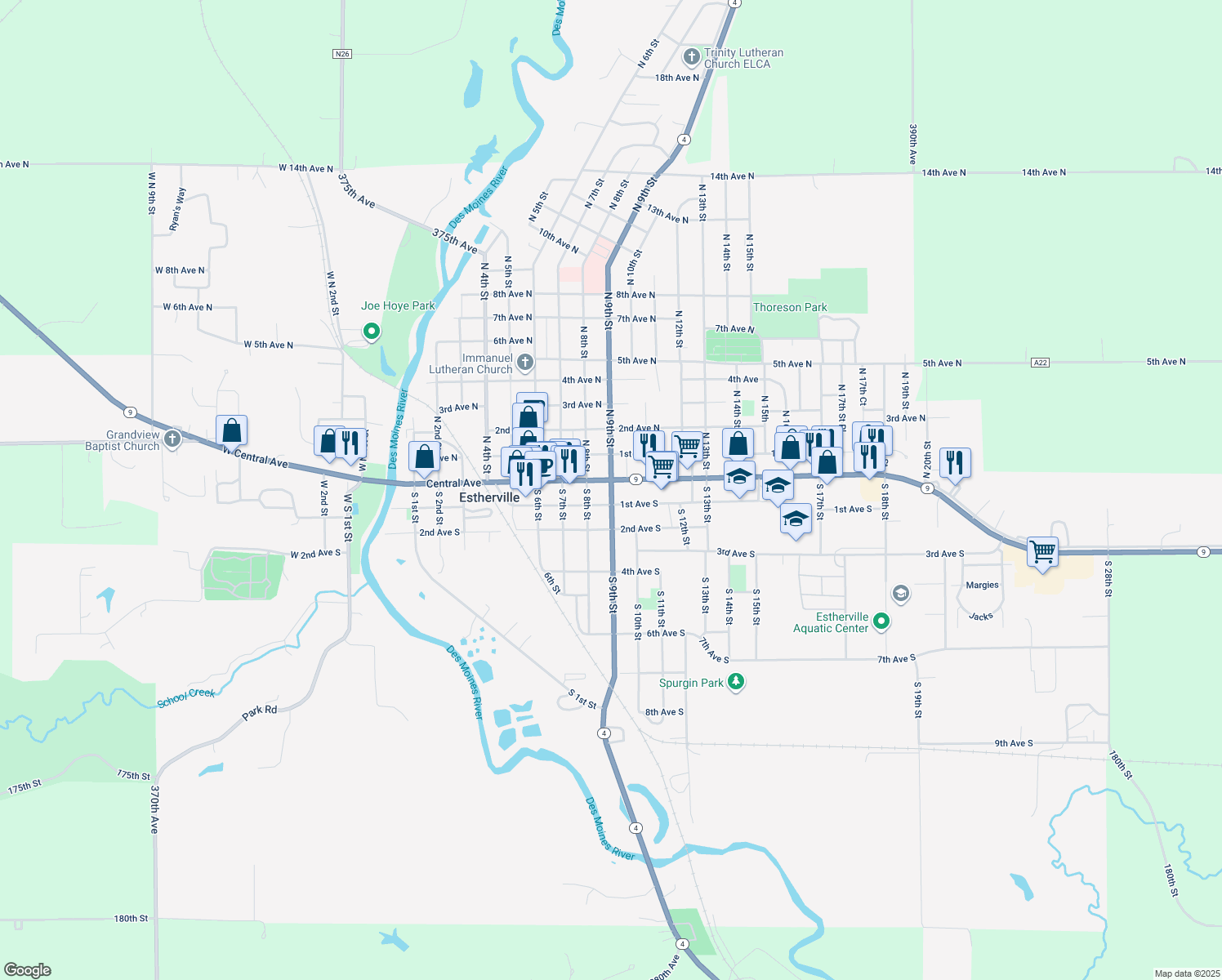 Estherville IA Walk Score