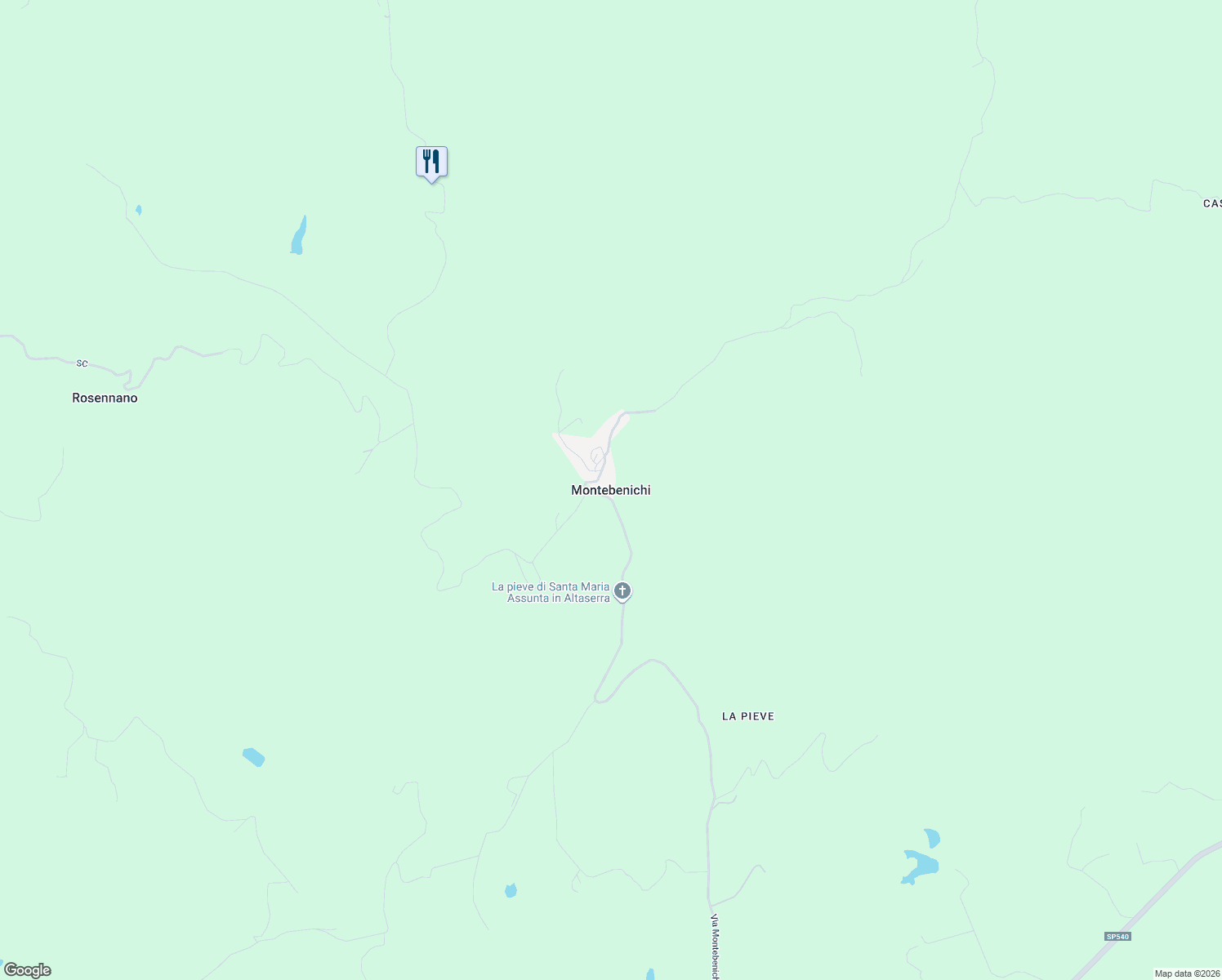 map of restaurants, bars, coffee shops, grocery stores, and more near 18 Via Capitan Goro-montebenichi in Montebenichi