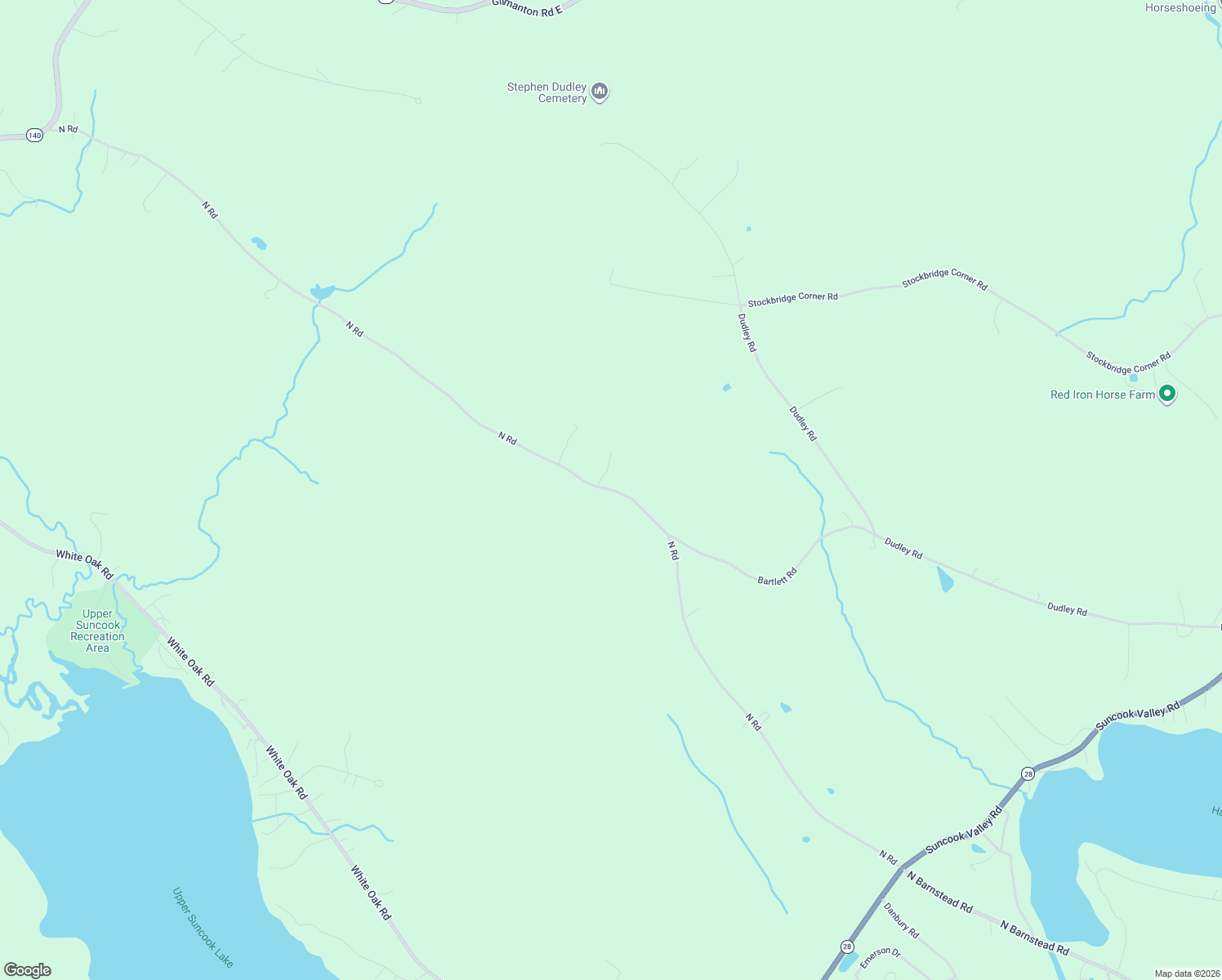 map of restaurants, bars, coffee shops, grocery stores, and more near 422 North Road in Barnstead