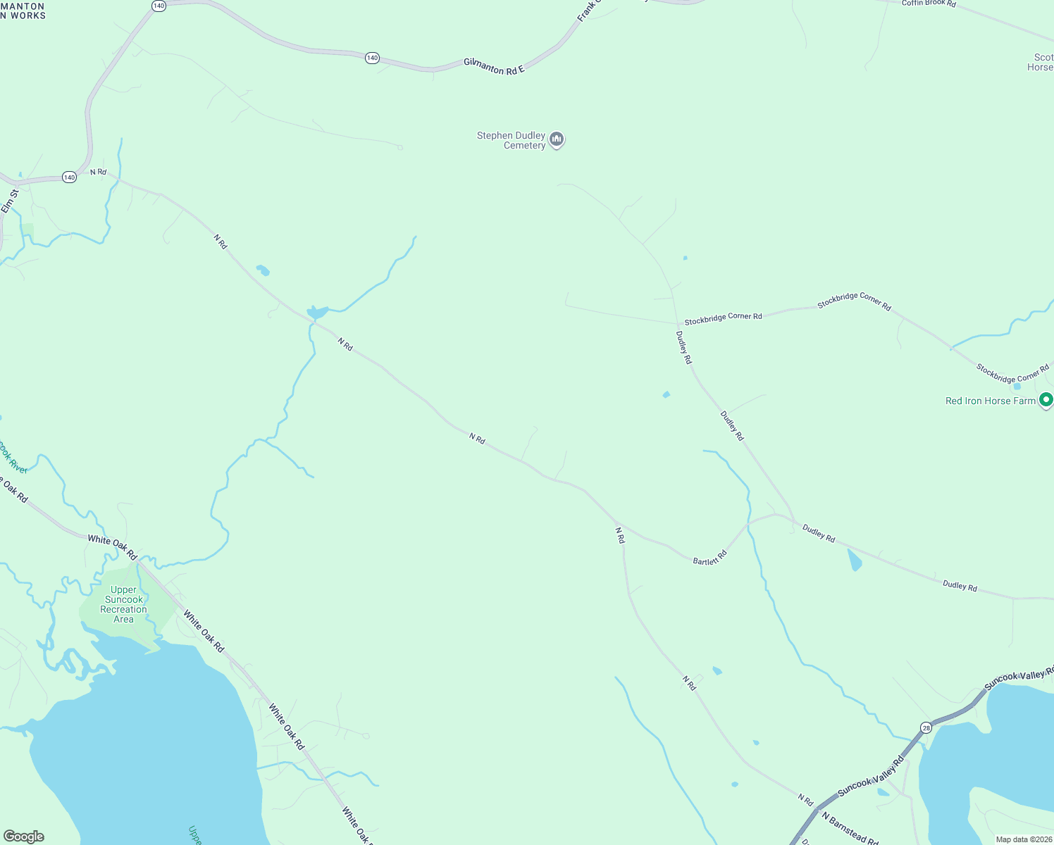 map of restaurants, bars, coffee shops, grocery stores, and more near 313 North Road in Barnstead