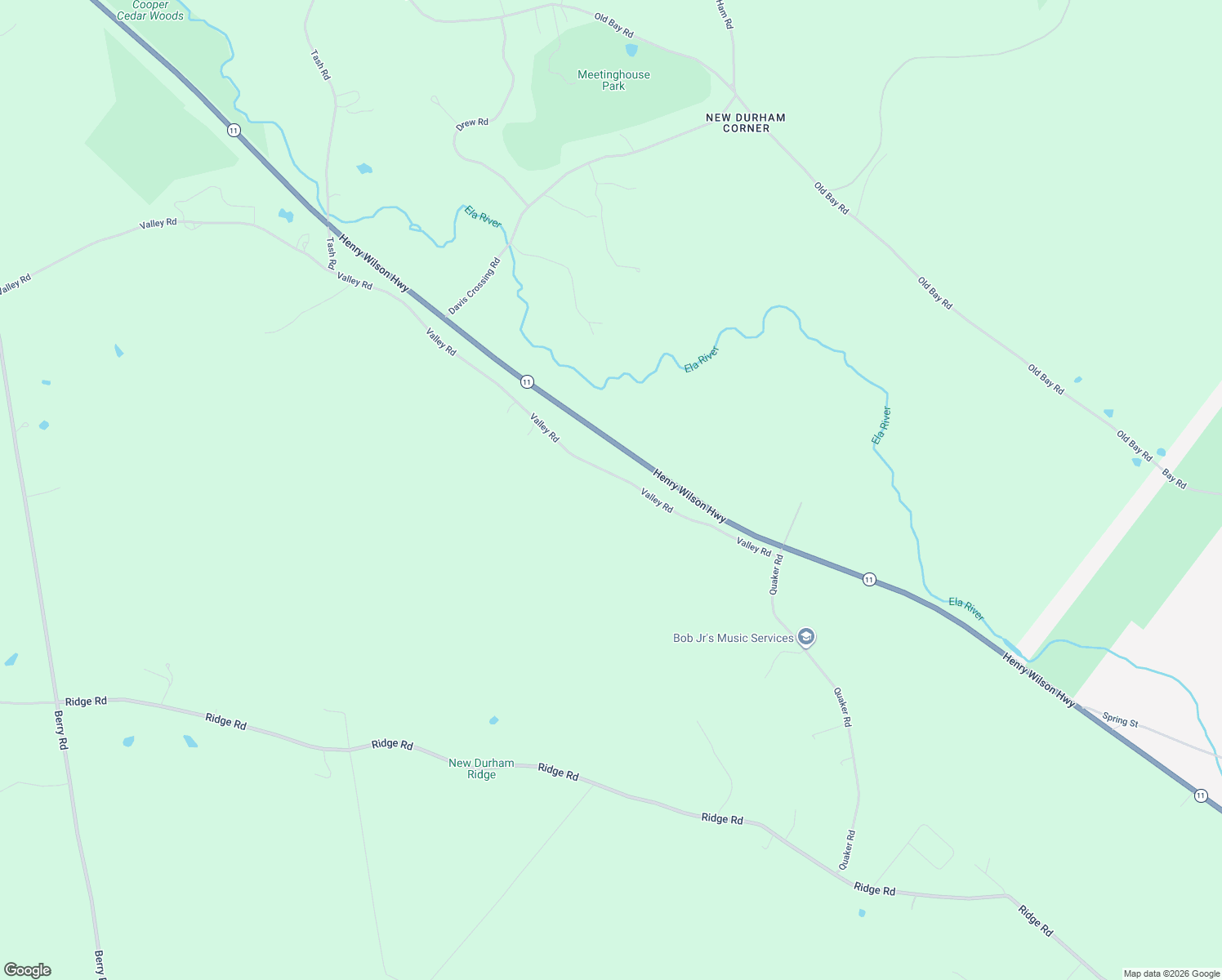 map of restaurants, bars, coffee shops, grocery stores, and more near 232 Valley Road in New Durham