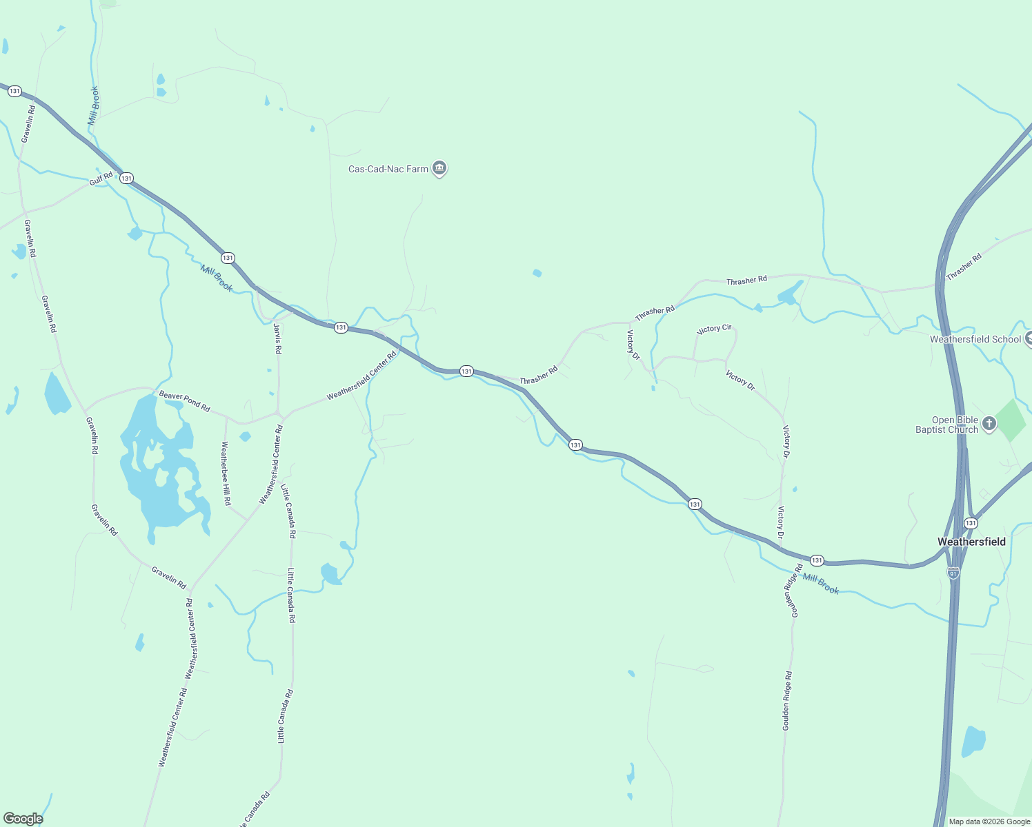 map of restaurants, bars, coffee shops, grocery stores, and more near 1928 Vermont 131 in Weathersfield