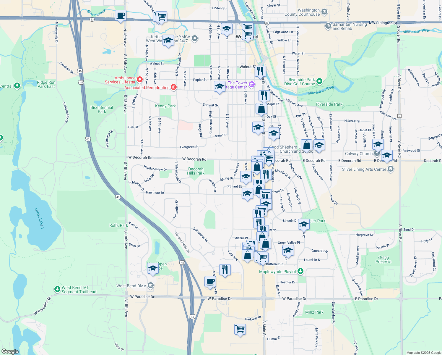 851 Crestview Drive, West Bend WI Walk Score