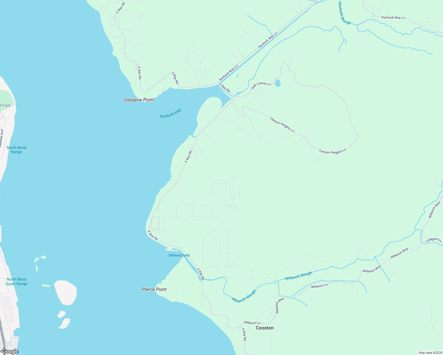 map of restaurants, bars, coffee shops, grocery stores, and more near 65732 Vine Road in North Bend