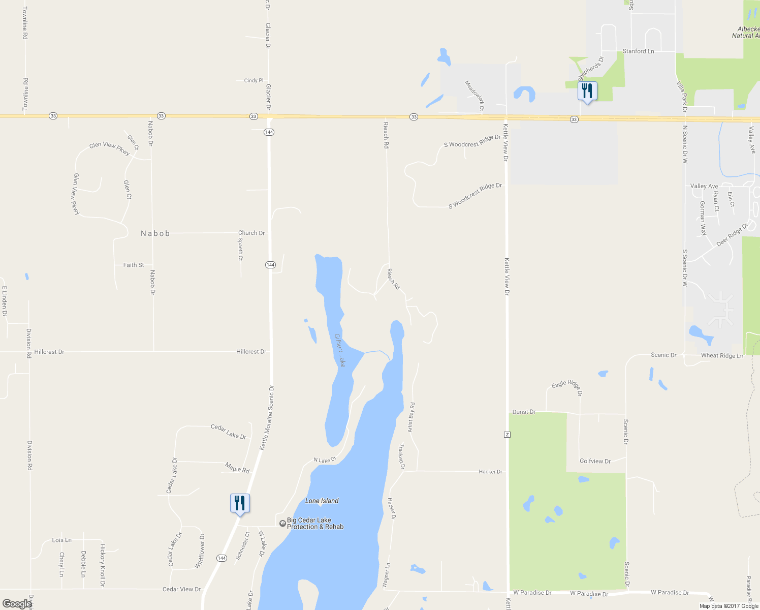 map of restaurants, bars, coffee shops, grocery stores, and more near 6215 Riesch Rd in West Bend