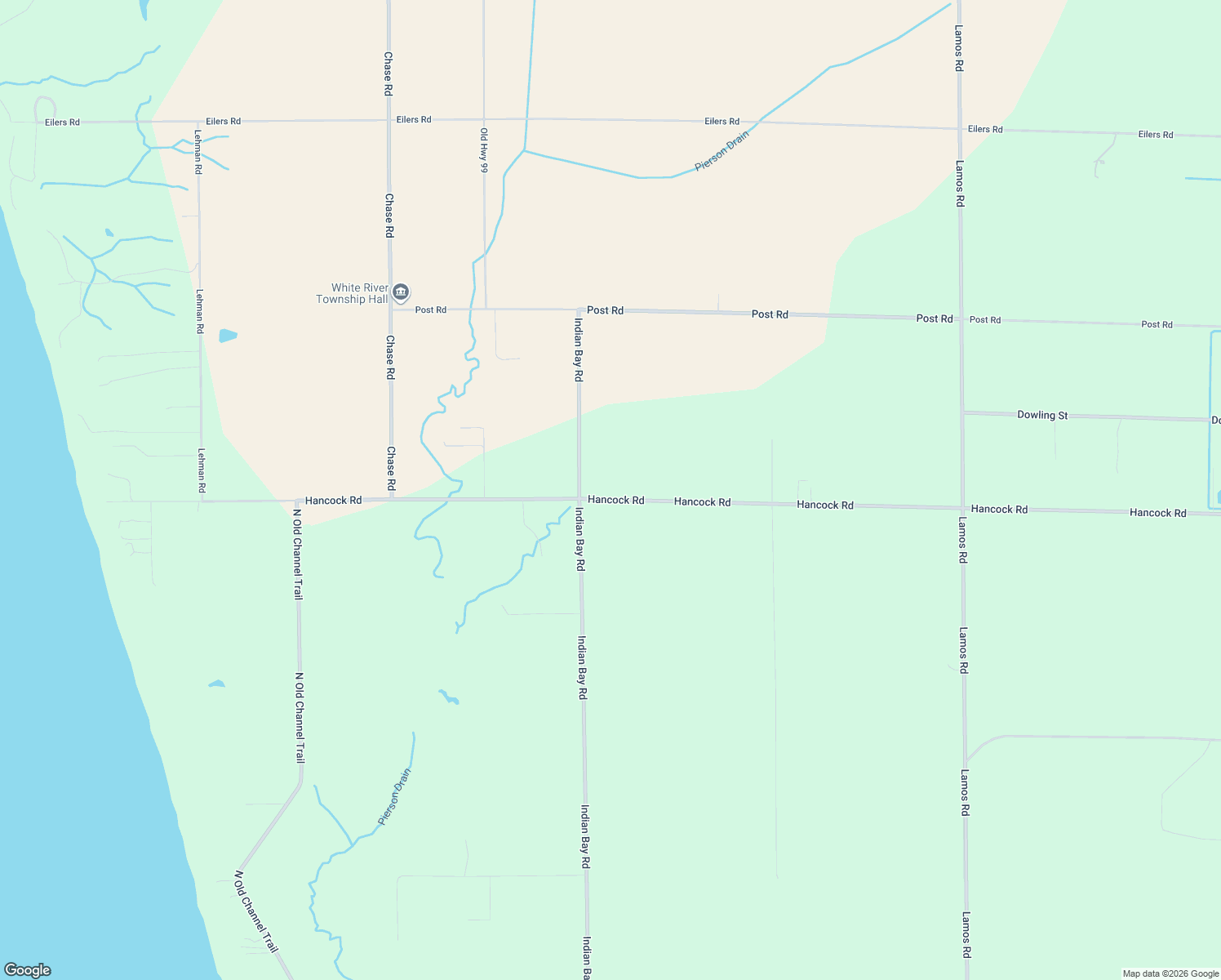 map of restaurants, bars, coffee shops, grocery stores, and more near 6938 Hancock Road in Montague