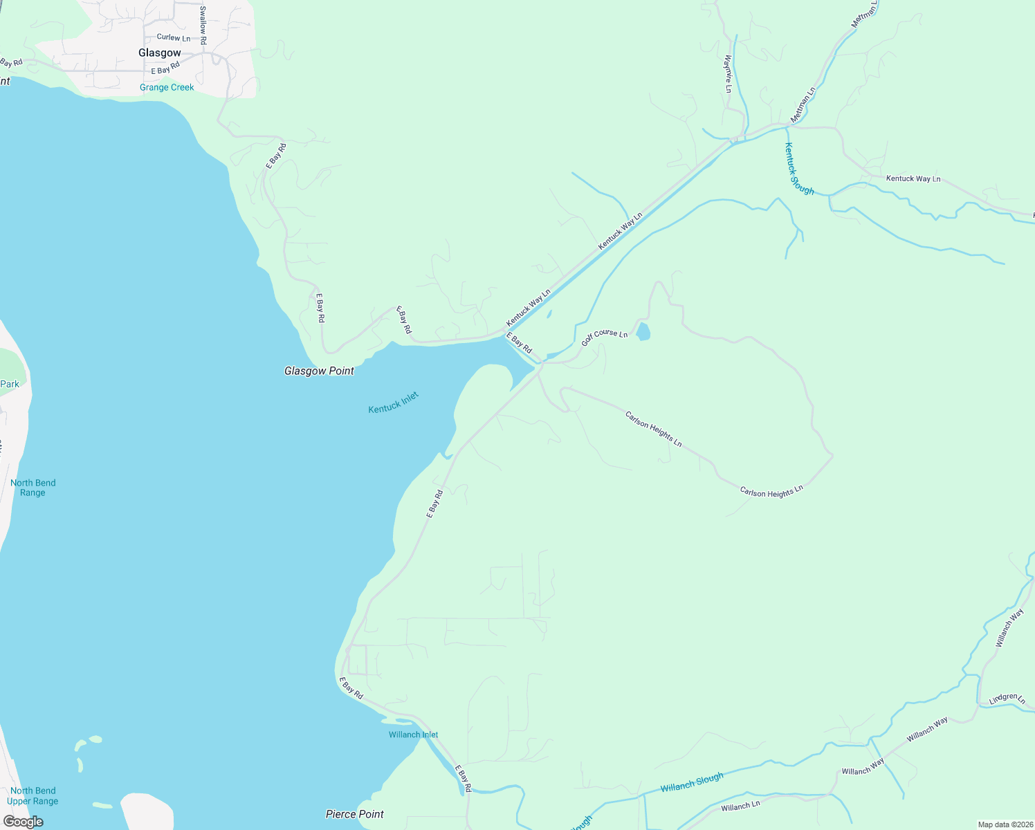 map of restaurants, bars, coffee shops, grocery stores, and more near 65759 East Bay Road in North Bend