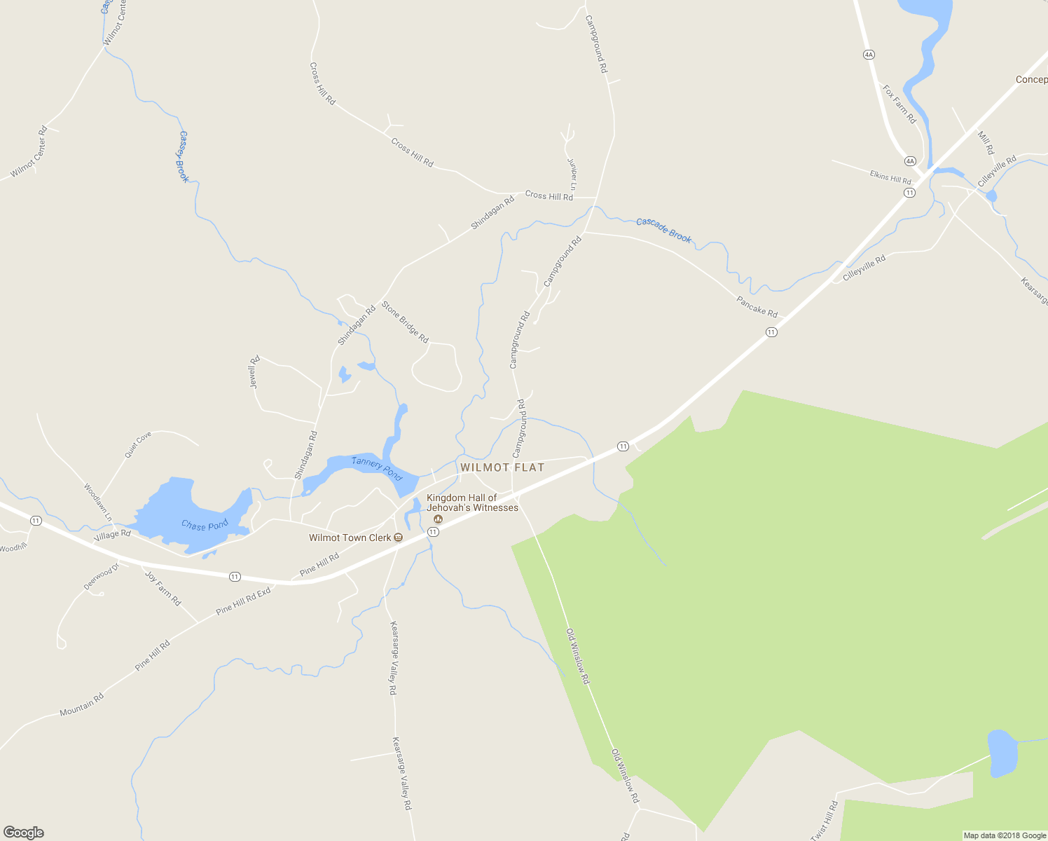 map of restaurants, bars, coffee shops, grocery stores, and more near 44 Campground Road in Wilmot