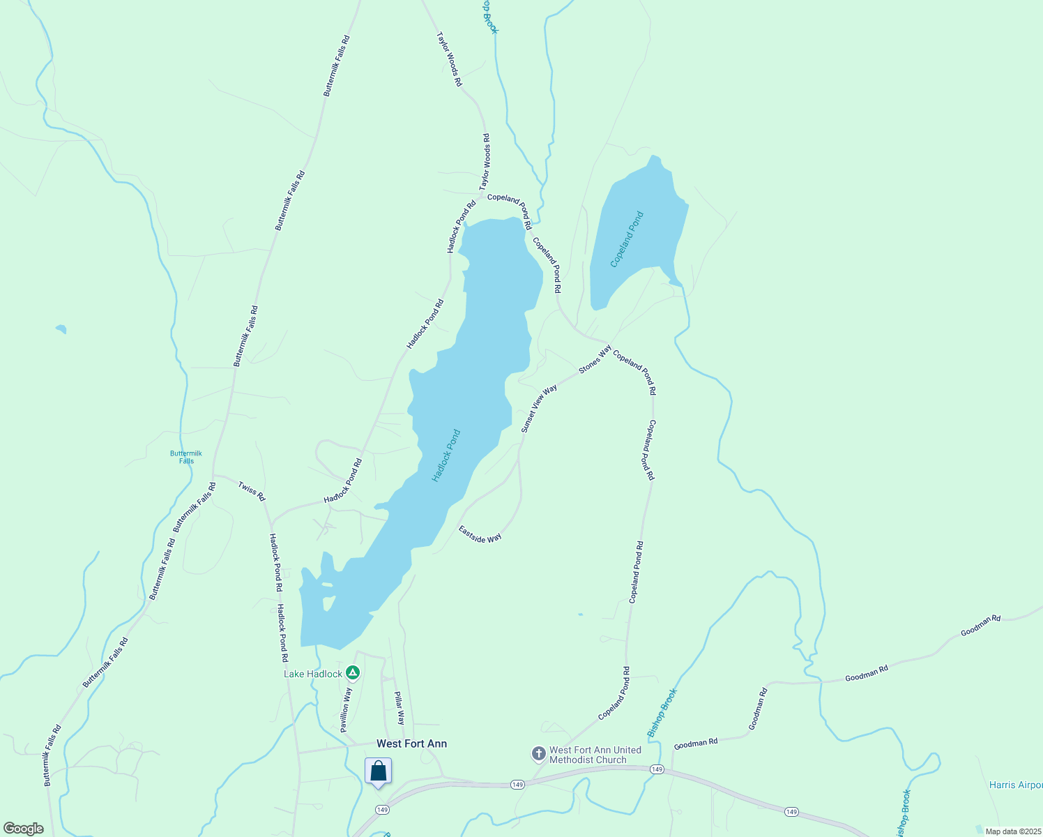 map of restaurants, bars, coffee shops, grocery stores, and more near 3140 Sunset View Way in Fort Ann
