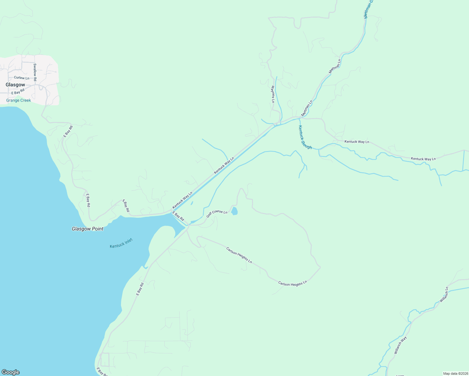 map of restaurants, bars, coffee shops, grocery stores, and more near 94475 Golf Course Lane in North Bend
