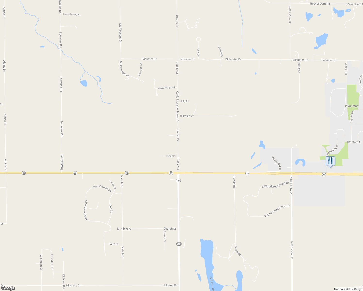 map of restaurants, bars, coffee shops, grocery stores, and more near 6590 Glacier Drive in West Bend
