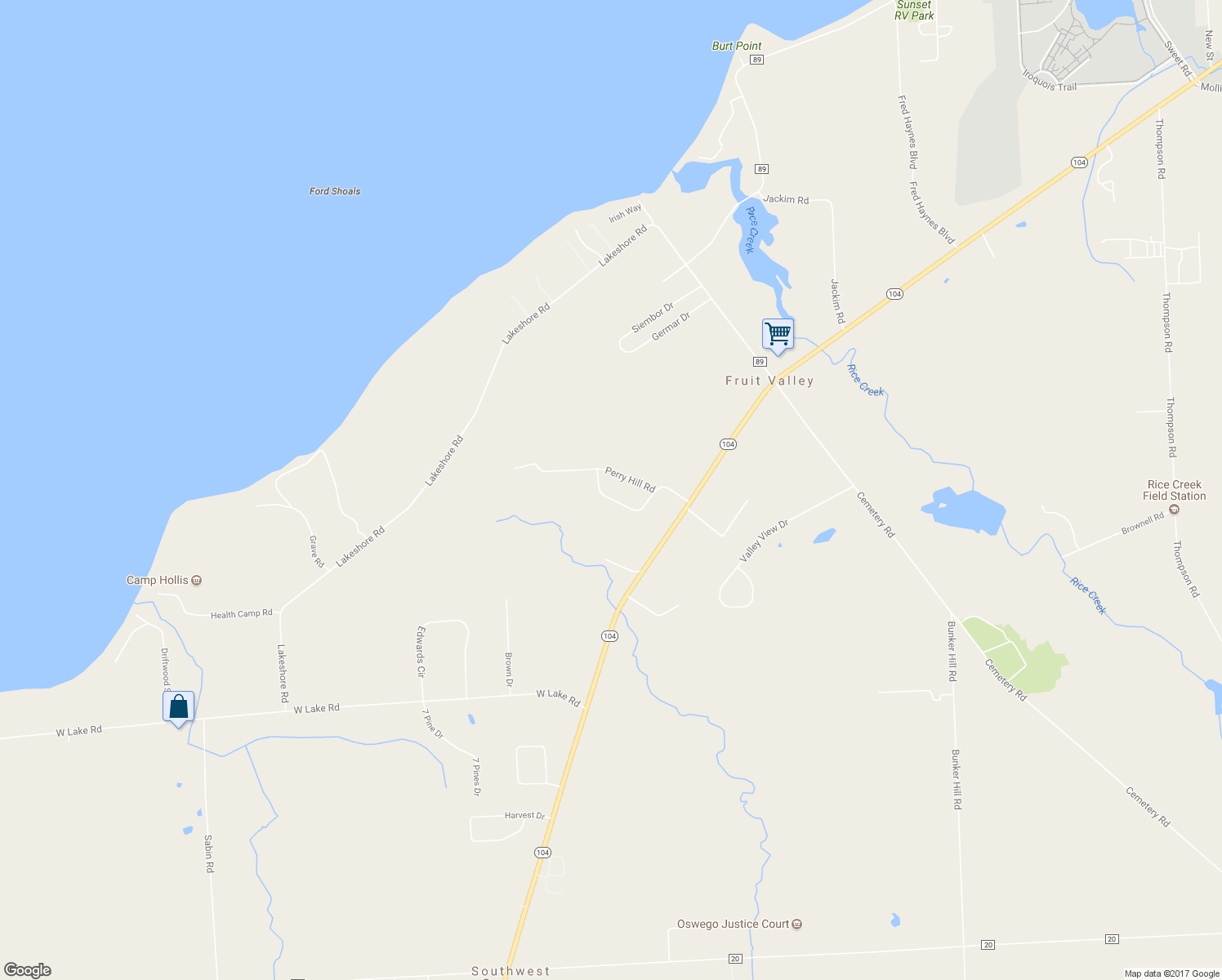 map of restaurants, bars, coffee shops, grocery stores, and more near 34 Mccracken Drive in Oswego