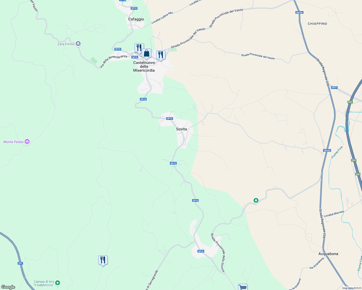 map of restaurants, bars, coffee shops, grocery stores, and more near 99 Località Traversa Livornese la Sovita in Provincia di Livorno