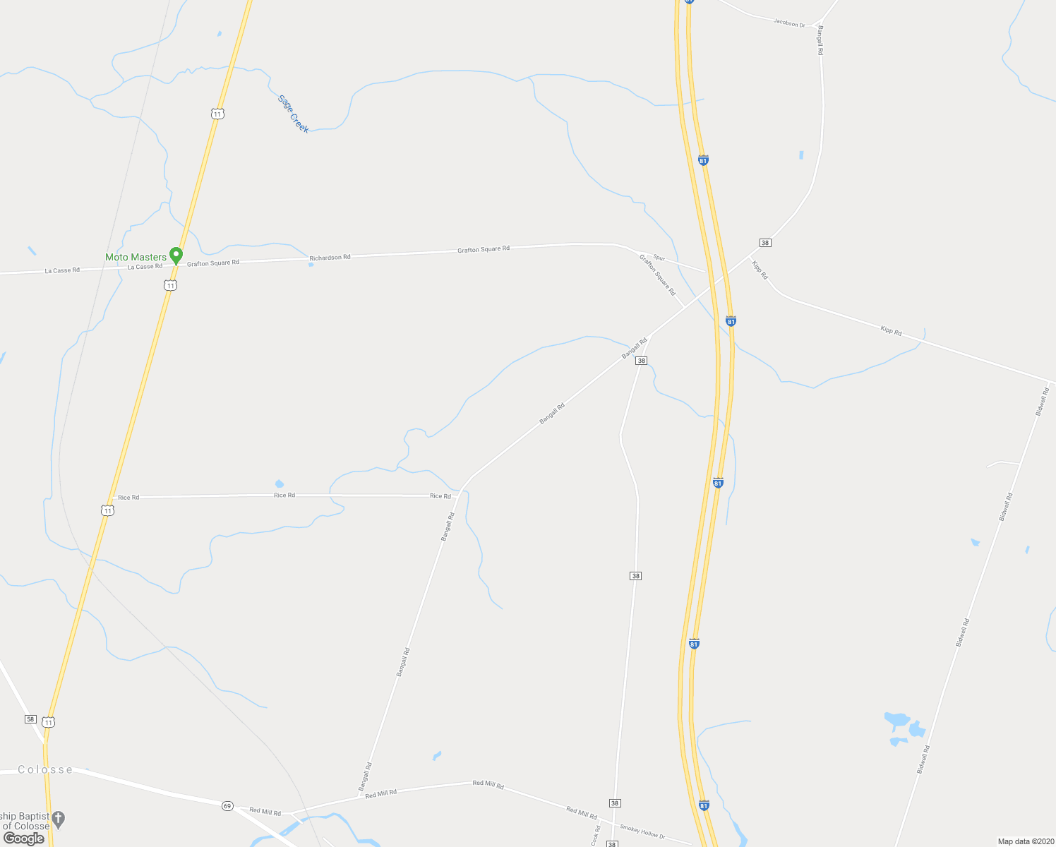 map of restaurants, bars, coffee shops, grocery stores, and more near 261 Bangall Road in Parish