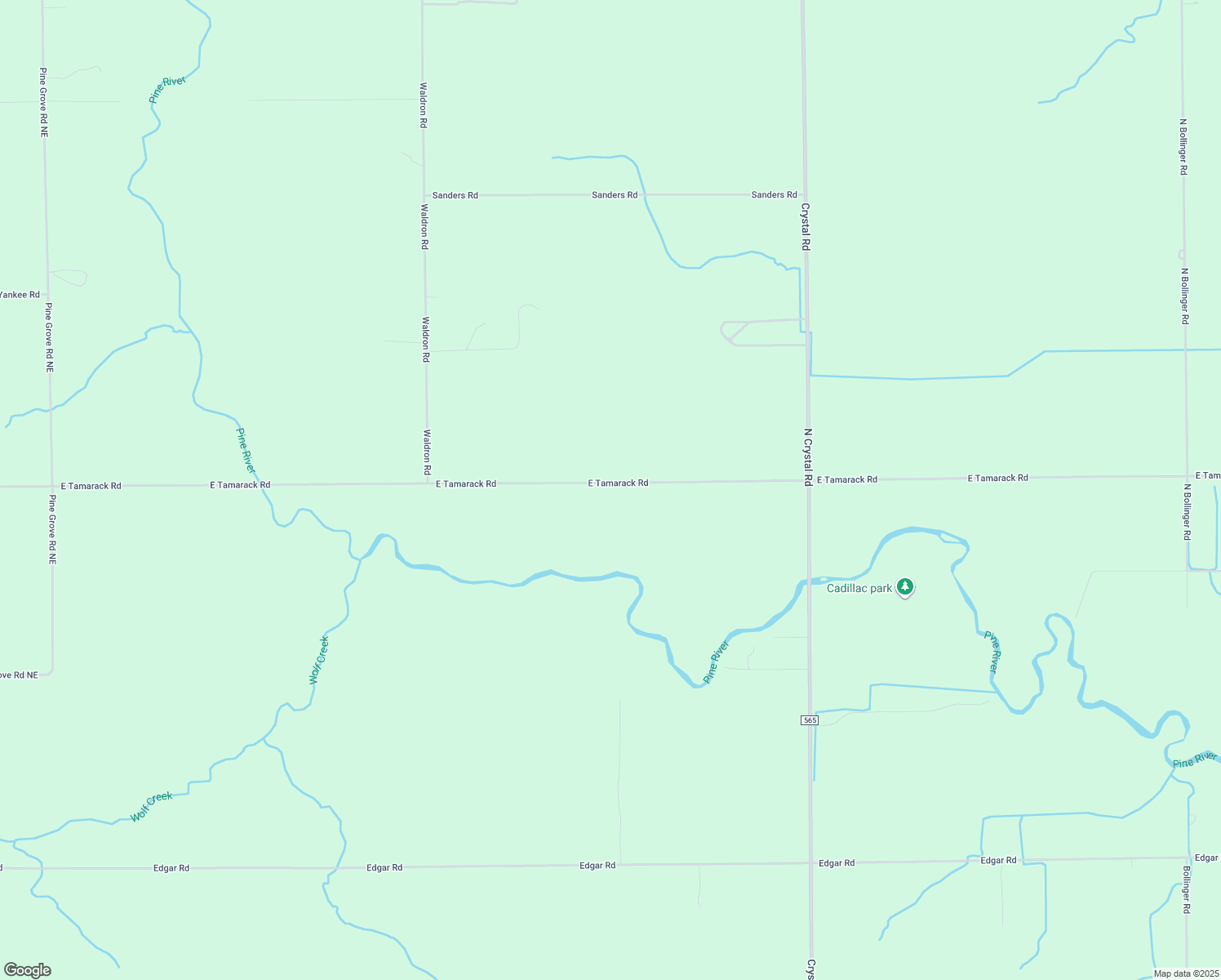 map of restaurants, bars, coffee shops, grocery stores, and more near 8450 East Tamarack Road in Vestaburg