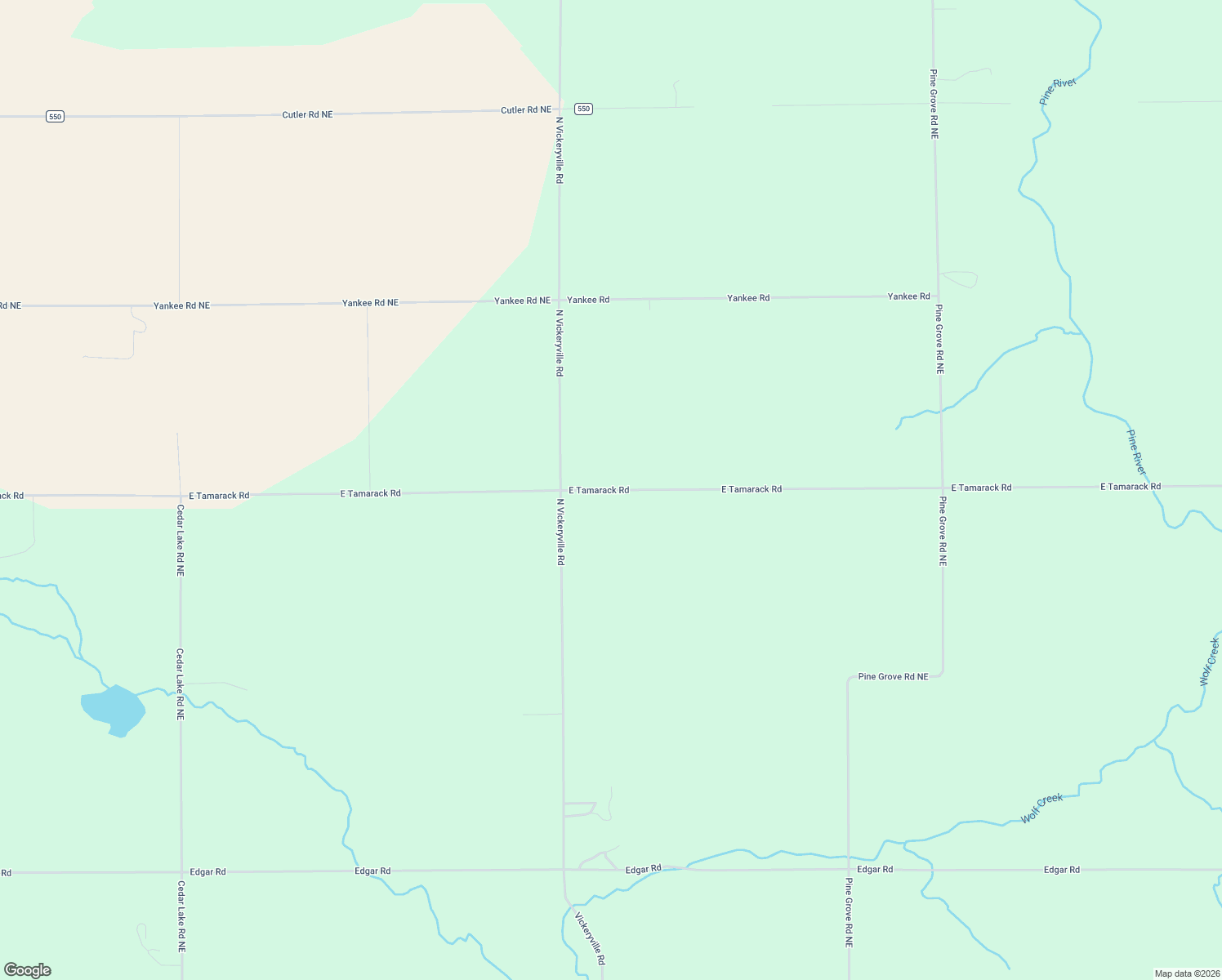 map of restaurants, bars, coffee shops, grocery stores, and more near 6125 East Tamarack Road in Vestaburg