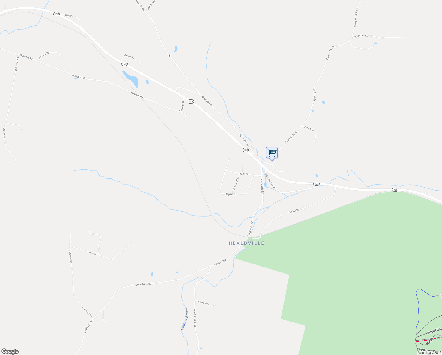 map of restaurants, bars, coffee shops, grocery stores, and more near 449 Alpine Drive in Mount Holly