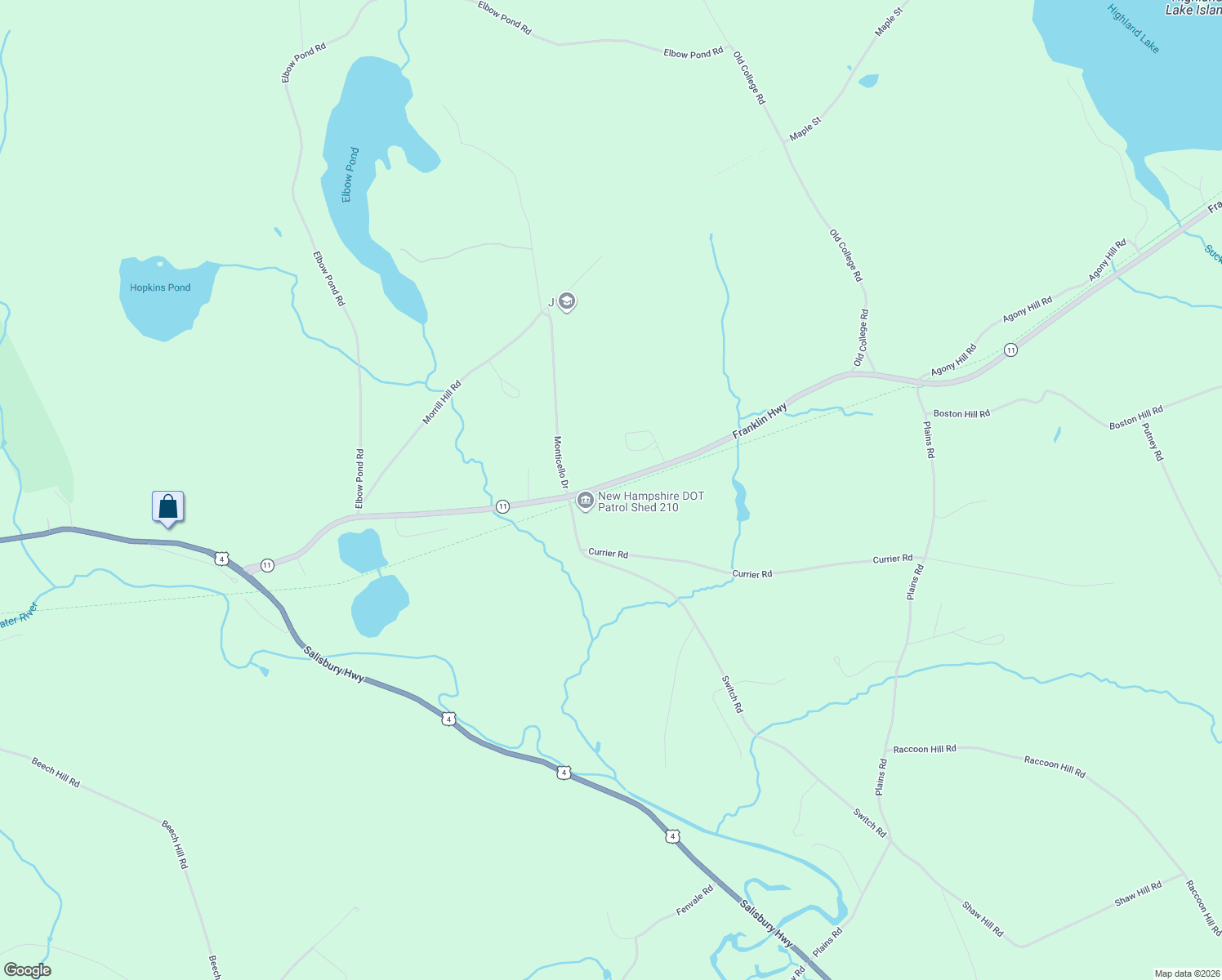 map of restaurants, bars, coffee shops, grocery stores, and more near Northern Rail Trail in Andover