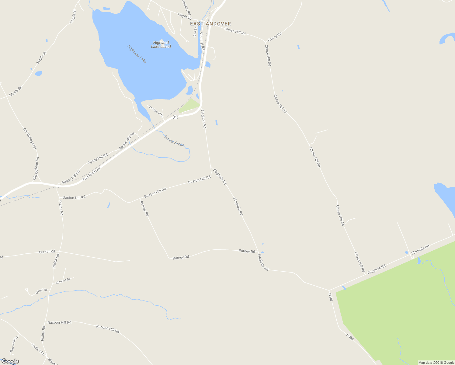 map of restaurants, bars, coffee shops, grocery stores, and more near 127 Flaghole Road in Andover